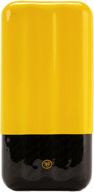 Carbon Fiber Case OXS yellow/black Rückseite