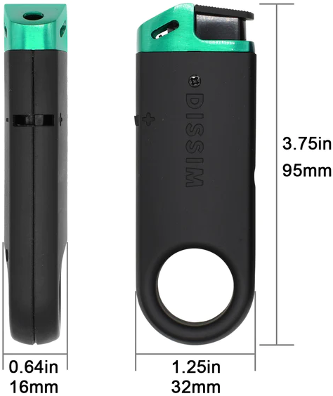 Dissim Slim Pfeifenfeuerzeug grün (ILS-DB25) Detailbild 1
