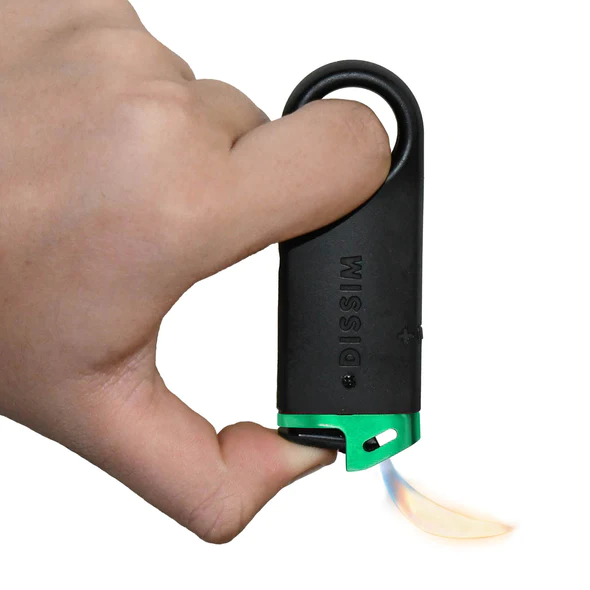 Dissim Slim Pfeifenfeuerzeug grün (ILS-DB25) Flamme