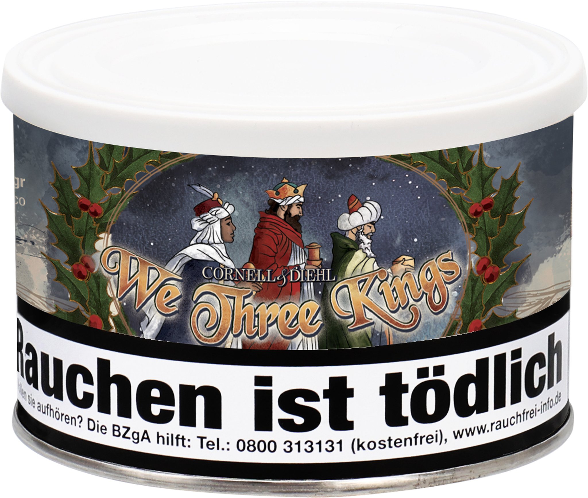 Cornell & Diehl Tabak Small Batch We Three Kings_geschlossen