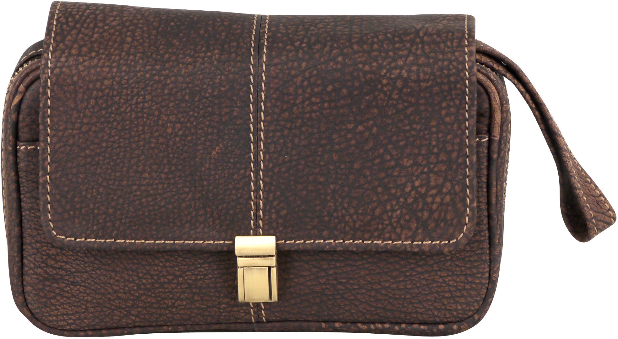 Classic Pfeifentasche Leder braun Washout (633236)