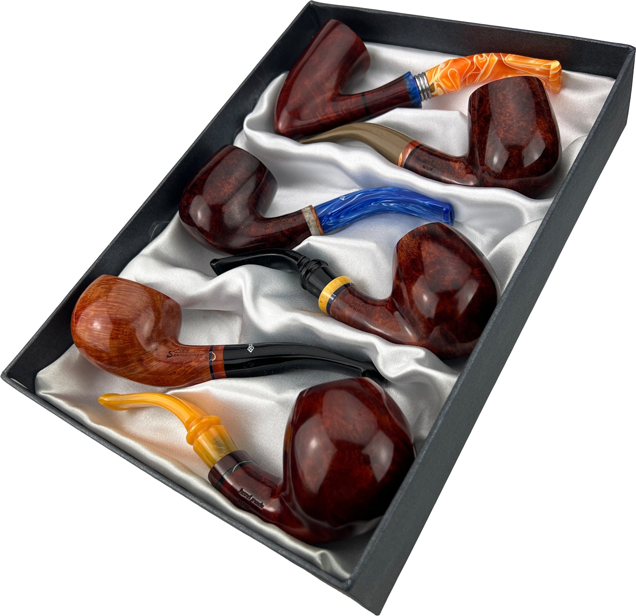 Classic Pfeifentaschen 6er Pfeifenkassette schwarz Detailbild