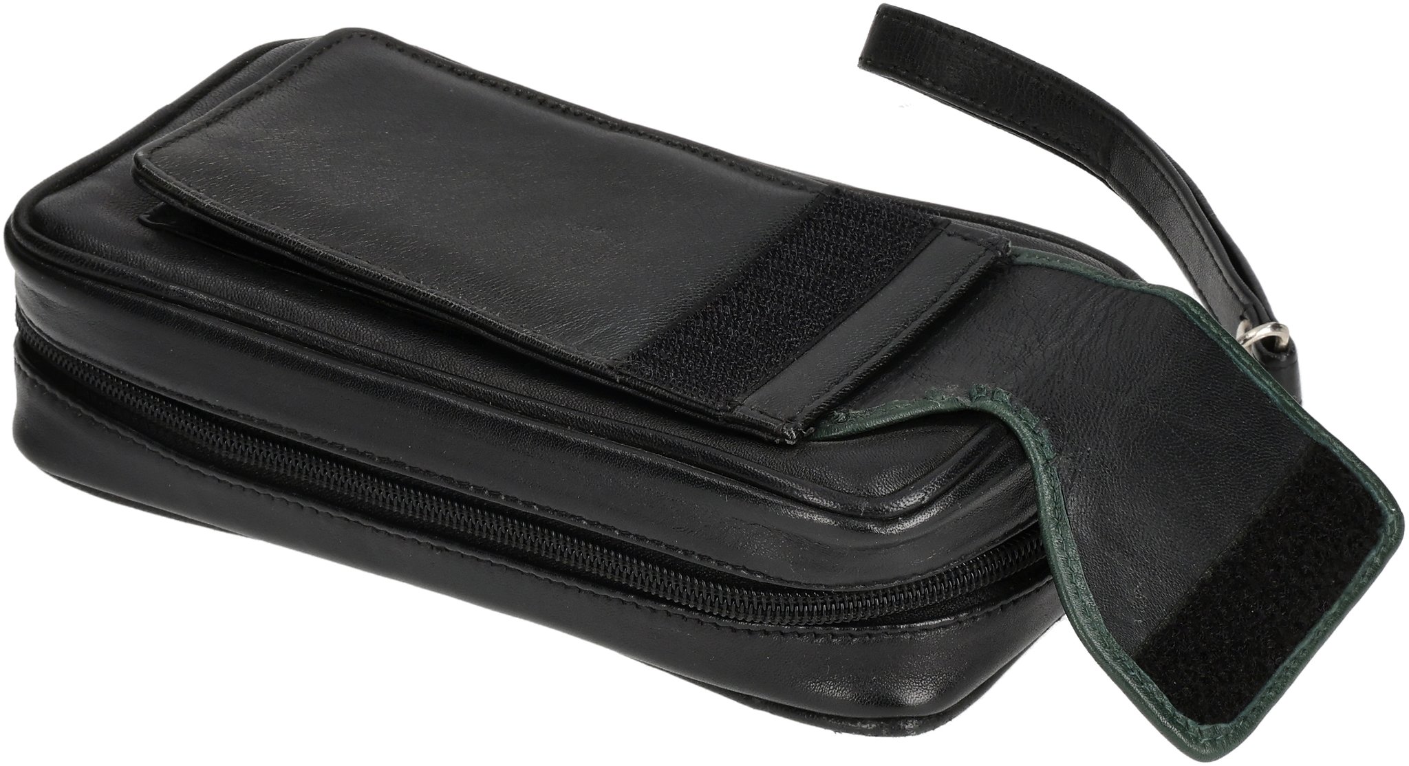 2er Leder Schwarz/Grün 04