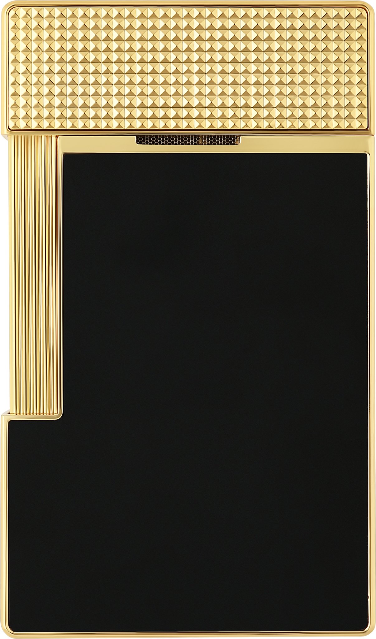 Tischfeuerzeug Schwarz/Golden back