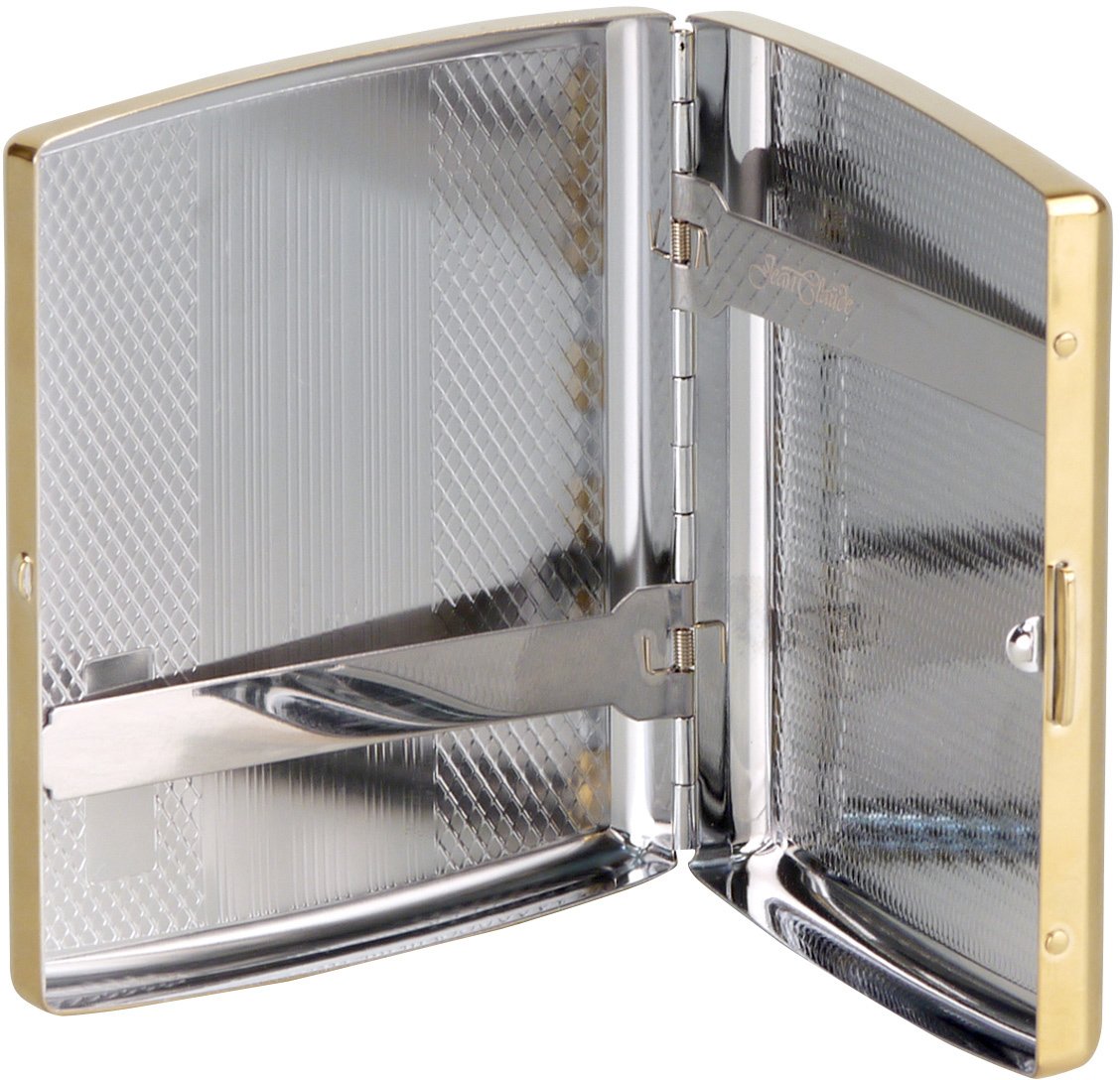 Jean Claude Etui 20er Metall Streifen Rauten goldin (600914)