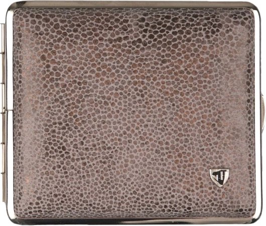 Classic Zigarilloetui 18er Soft Leder beige Rahmen nickel (605628)