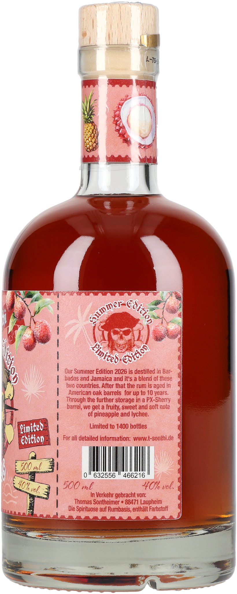 Sommer Edition 2026 Flasche Rückseite