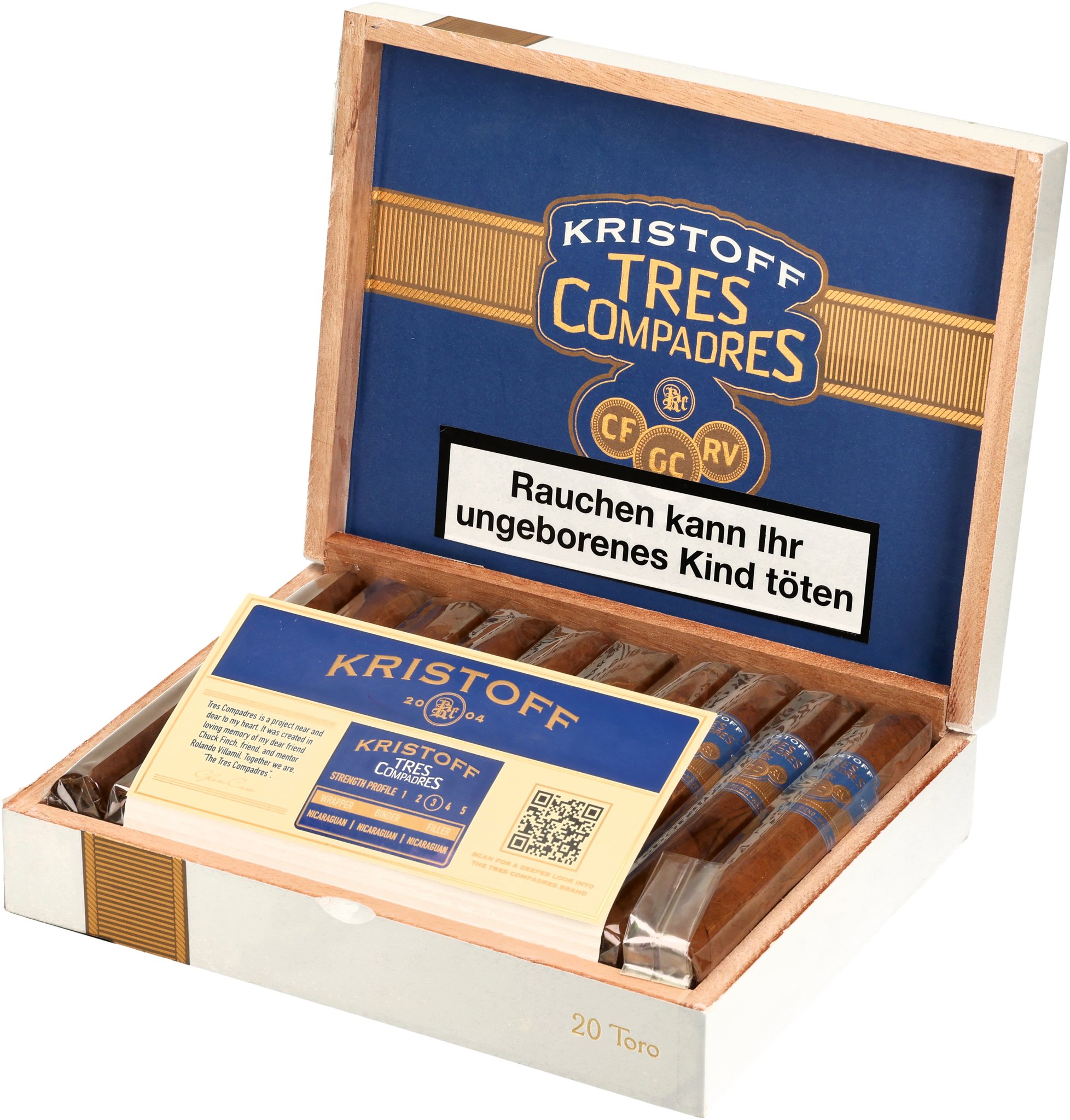 Kristoff Tres Compadres Toro 20er  box open flyer