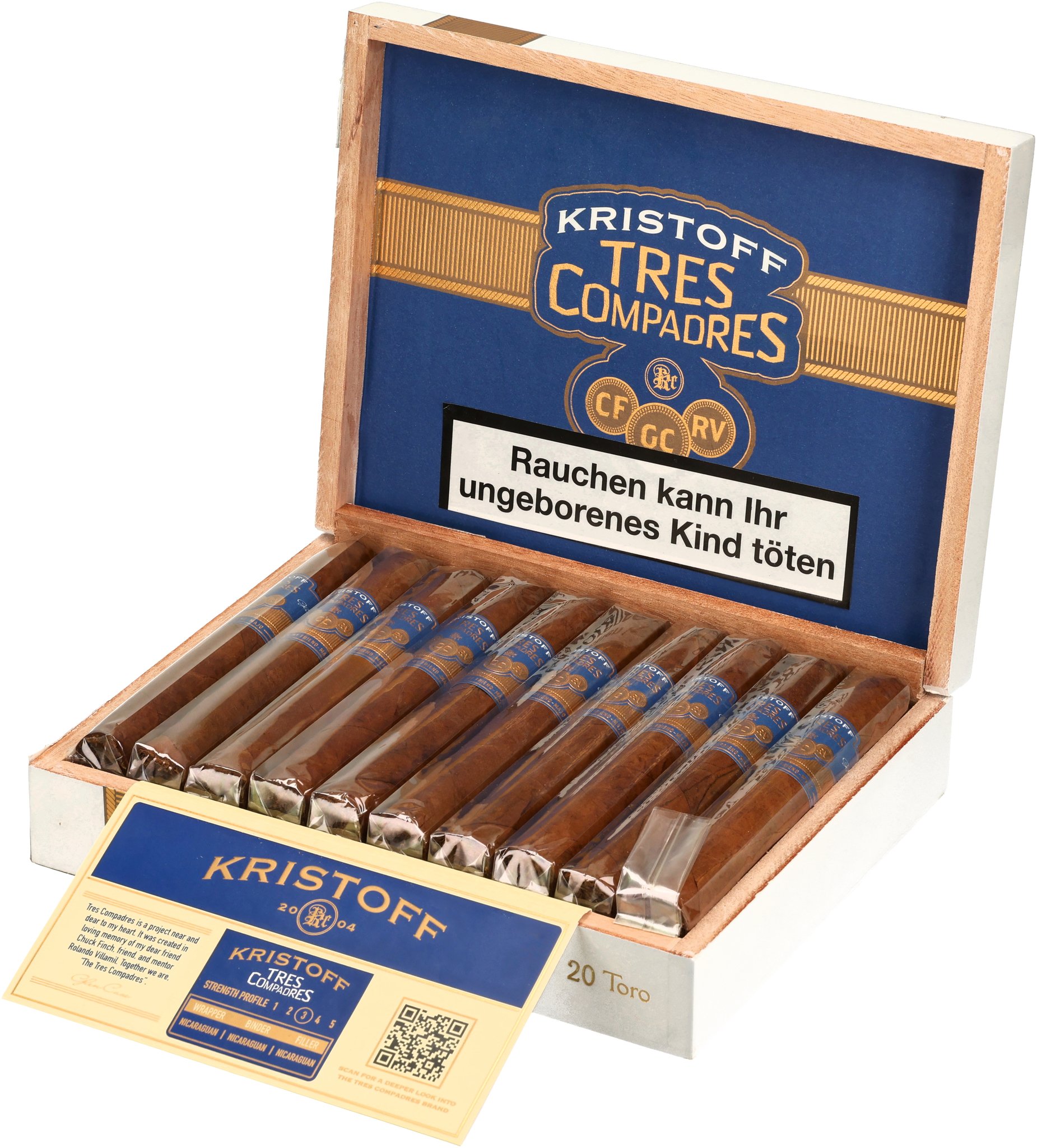 Kristoff Tres Compadres Toro 20er box open