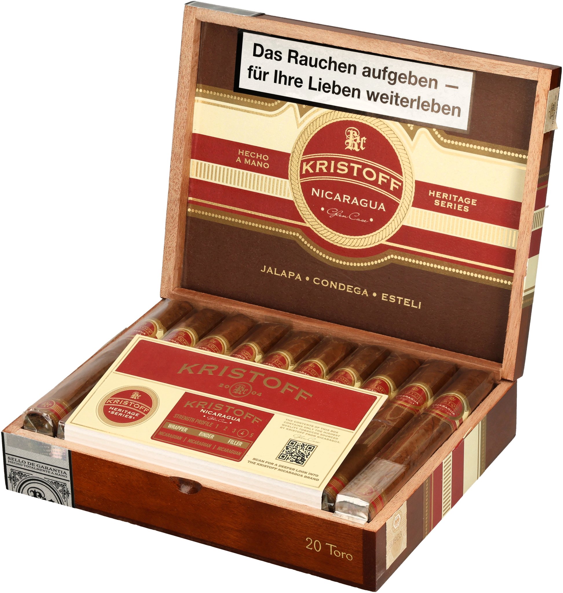 Kristoff Nicaragua Toro 20er Box open flyer