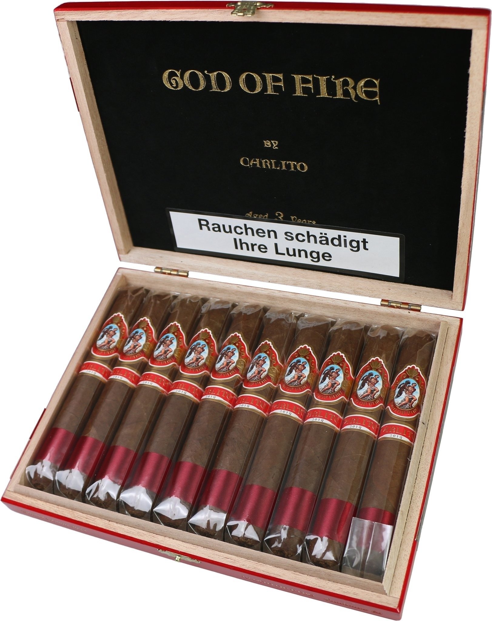 God of Fire by Arturo Fuente by Carlito Diademas 56 Kiste offen