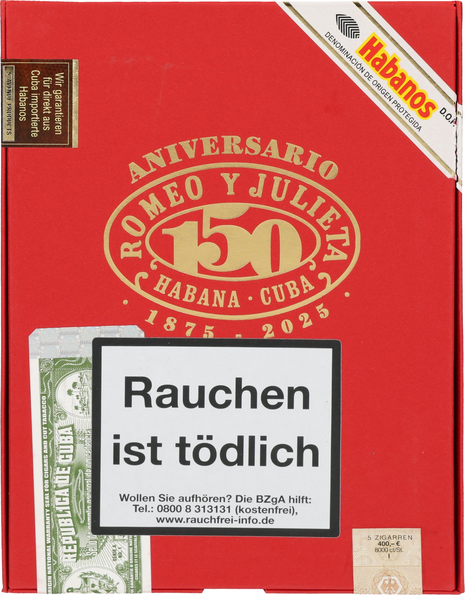Romeo y Julieta Amantes packaging front