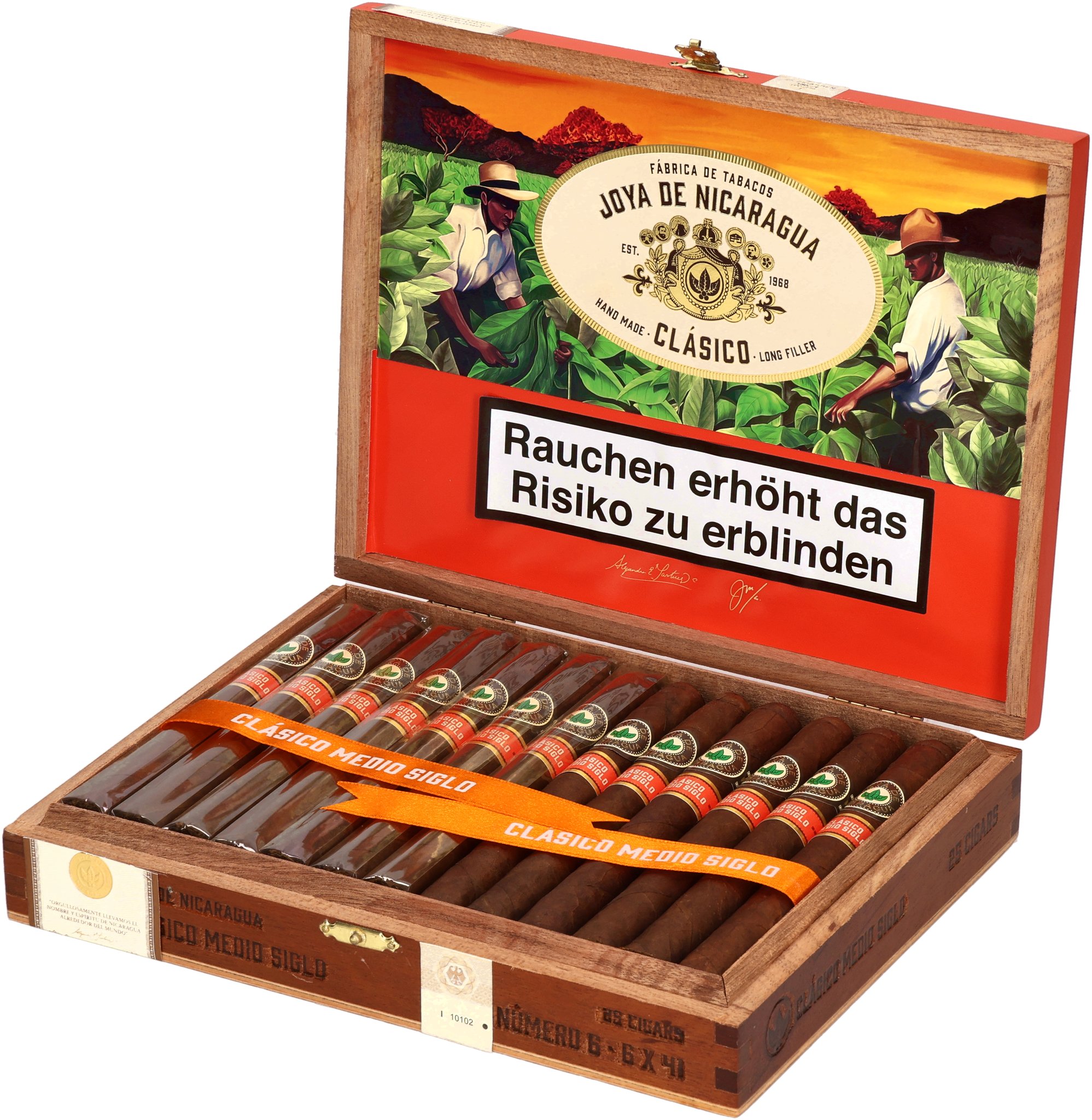  Joya de Nicaragua Clasico Medio Siglo Numero 6_Kiste Offen