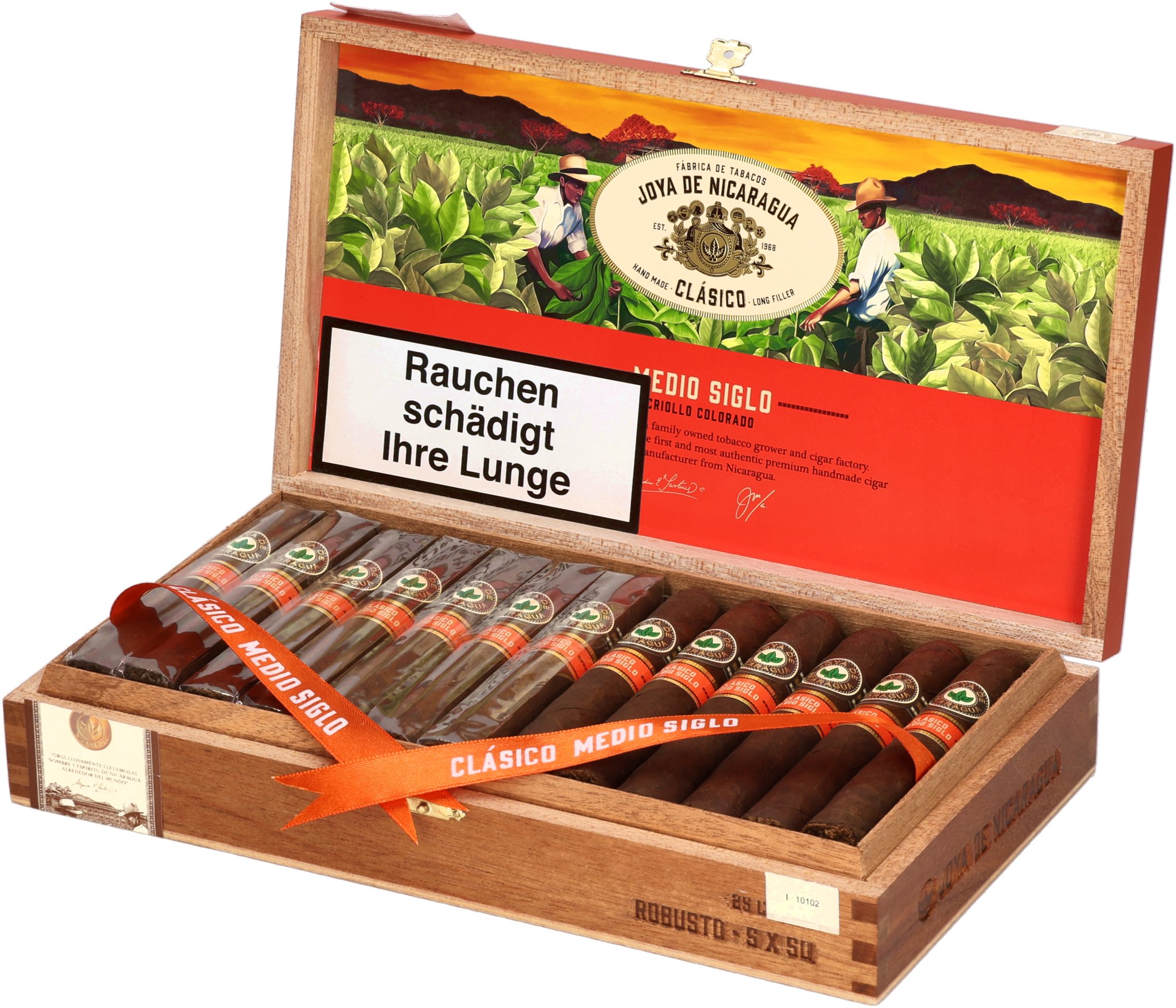 Joya de Nicaragua Clasico Medio Siglo Robusto_Kiste Offen