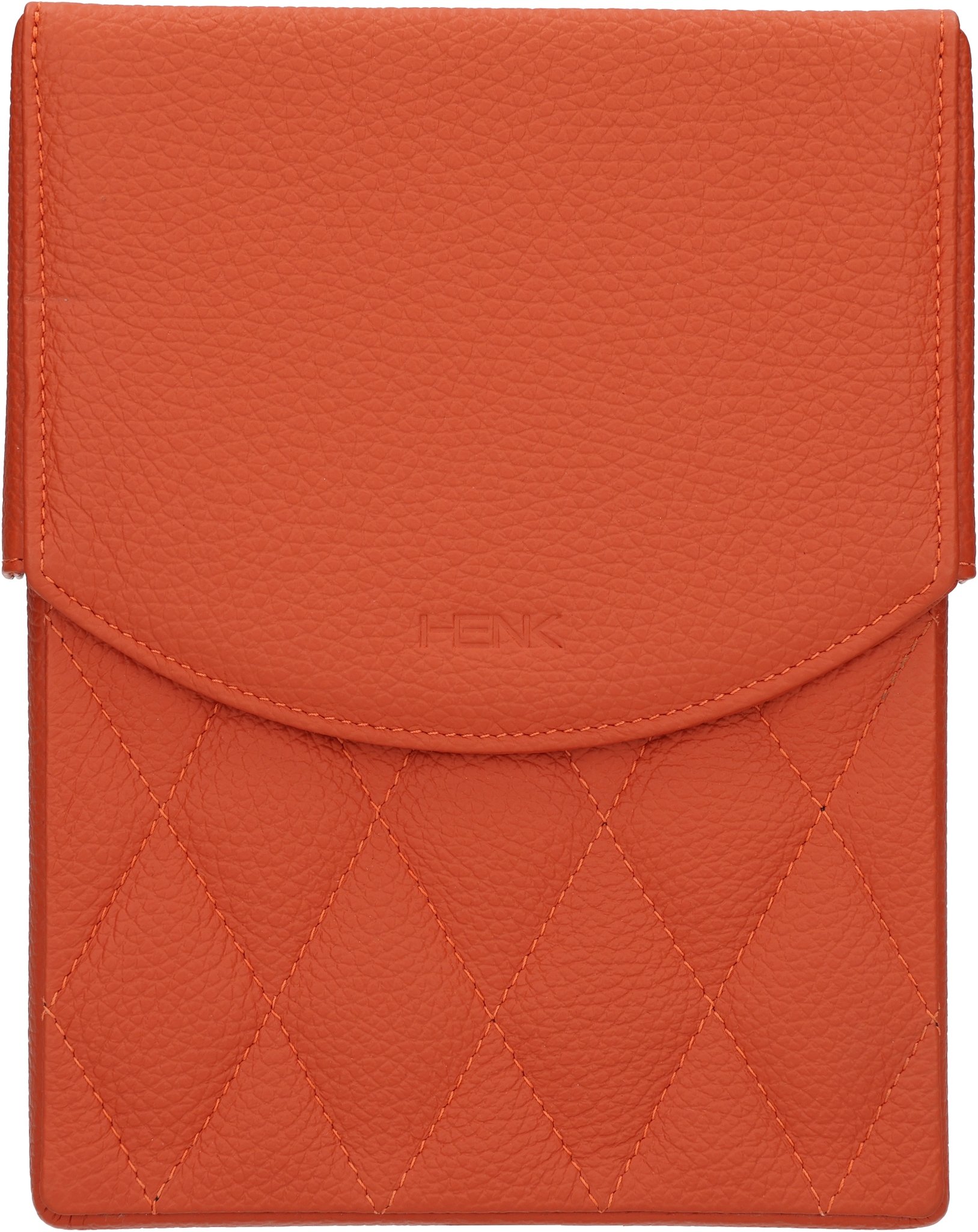 Nappa orange, Futter hellblau frontal