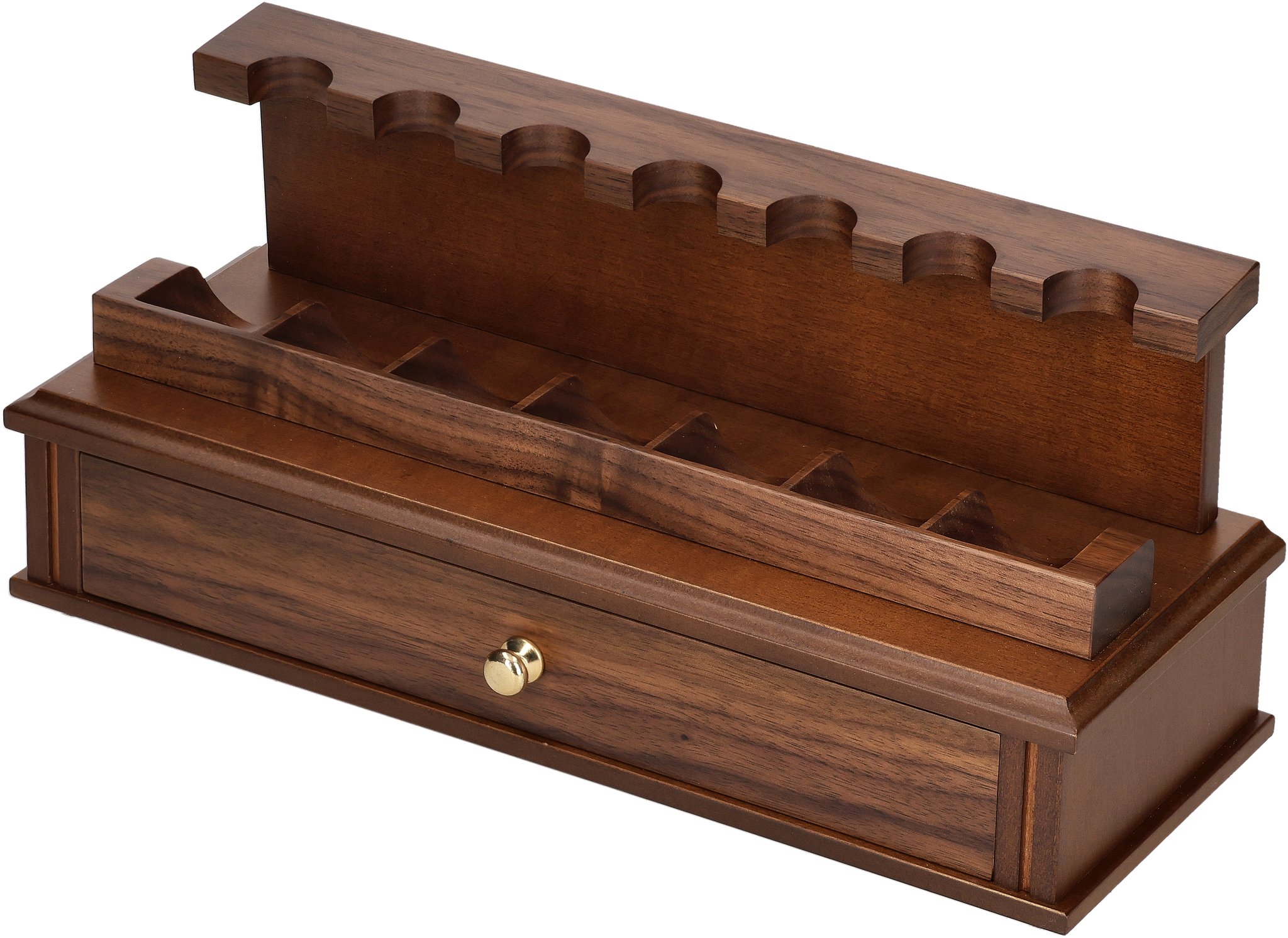 Lubinski Pfeifenschränke Pfeifenhalter (7er) aus Nussbaum (C107CN)_0