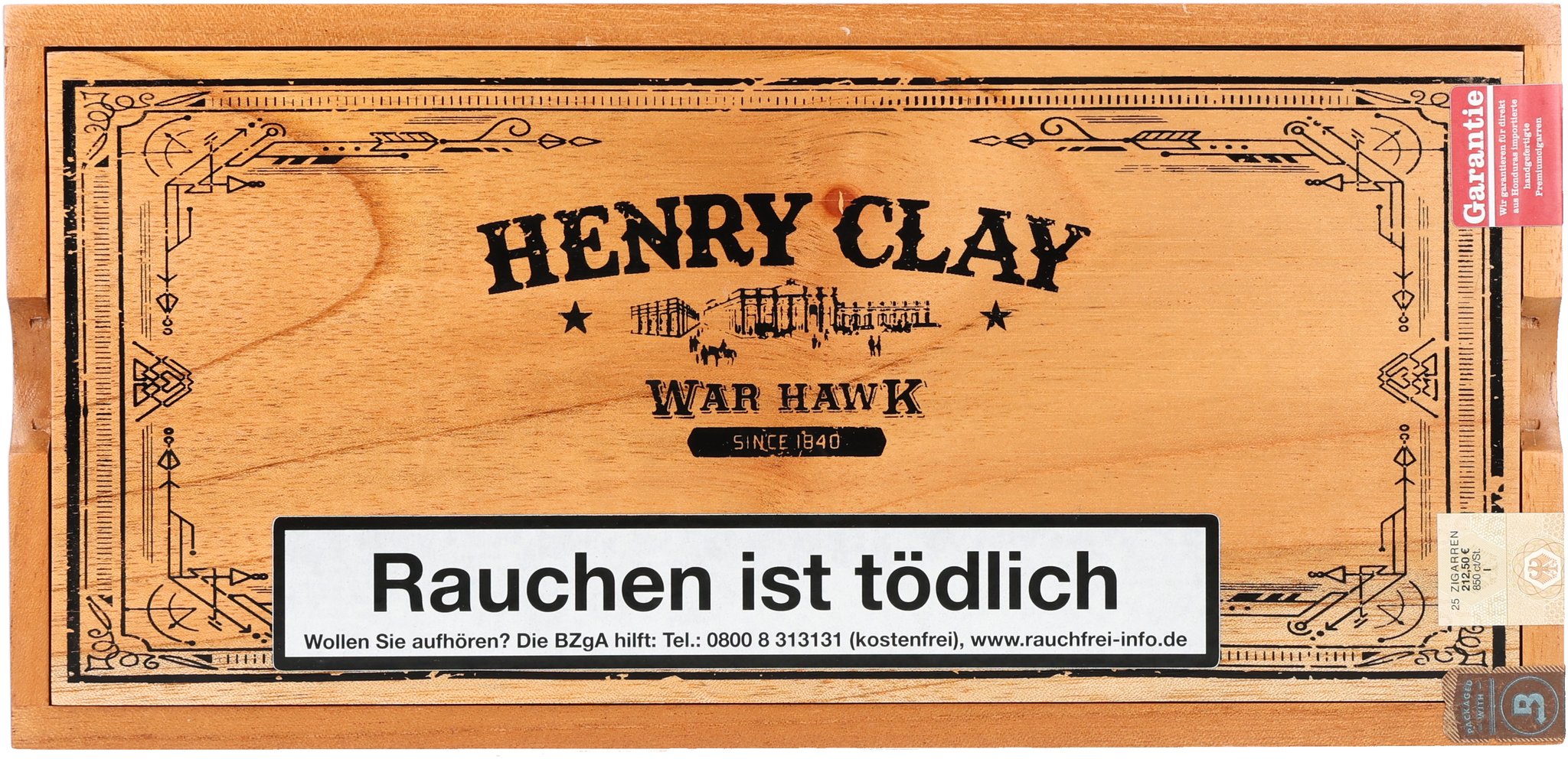 Henry Clay War Hawk Robusto_Kiste Frontal