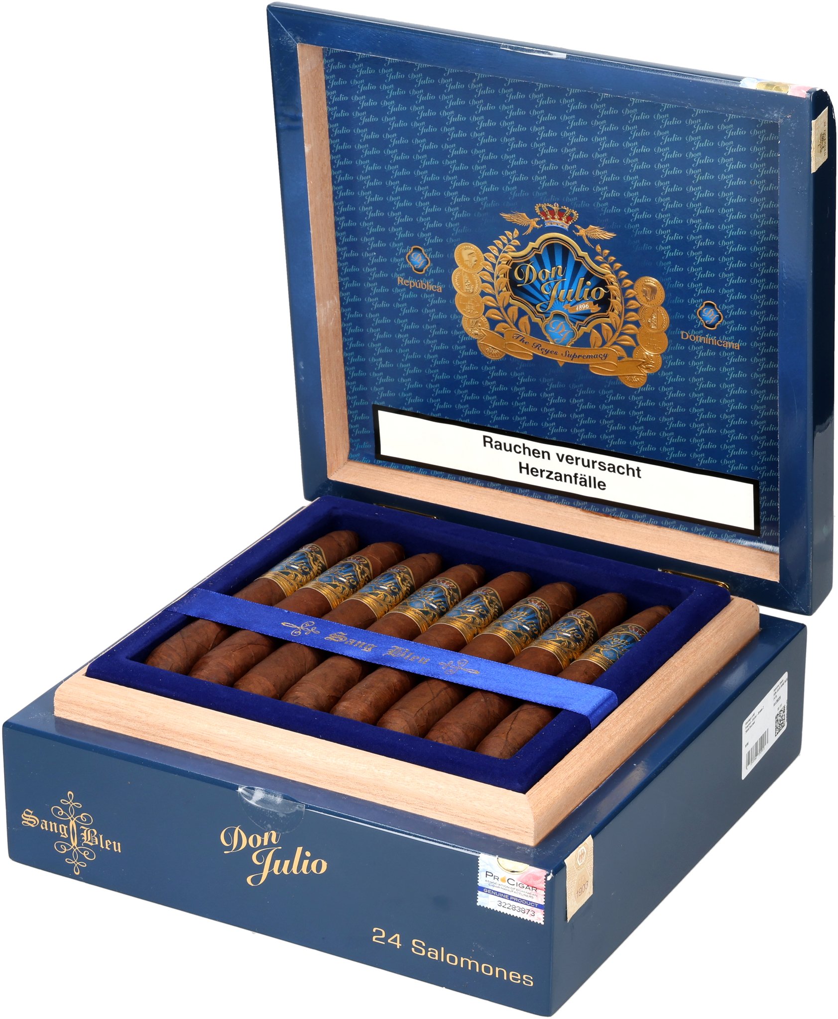 Sang Bleu Salomones box open
