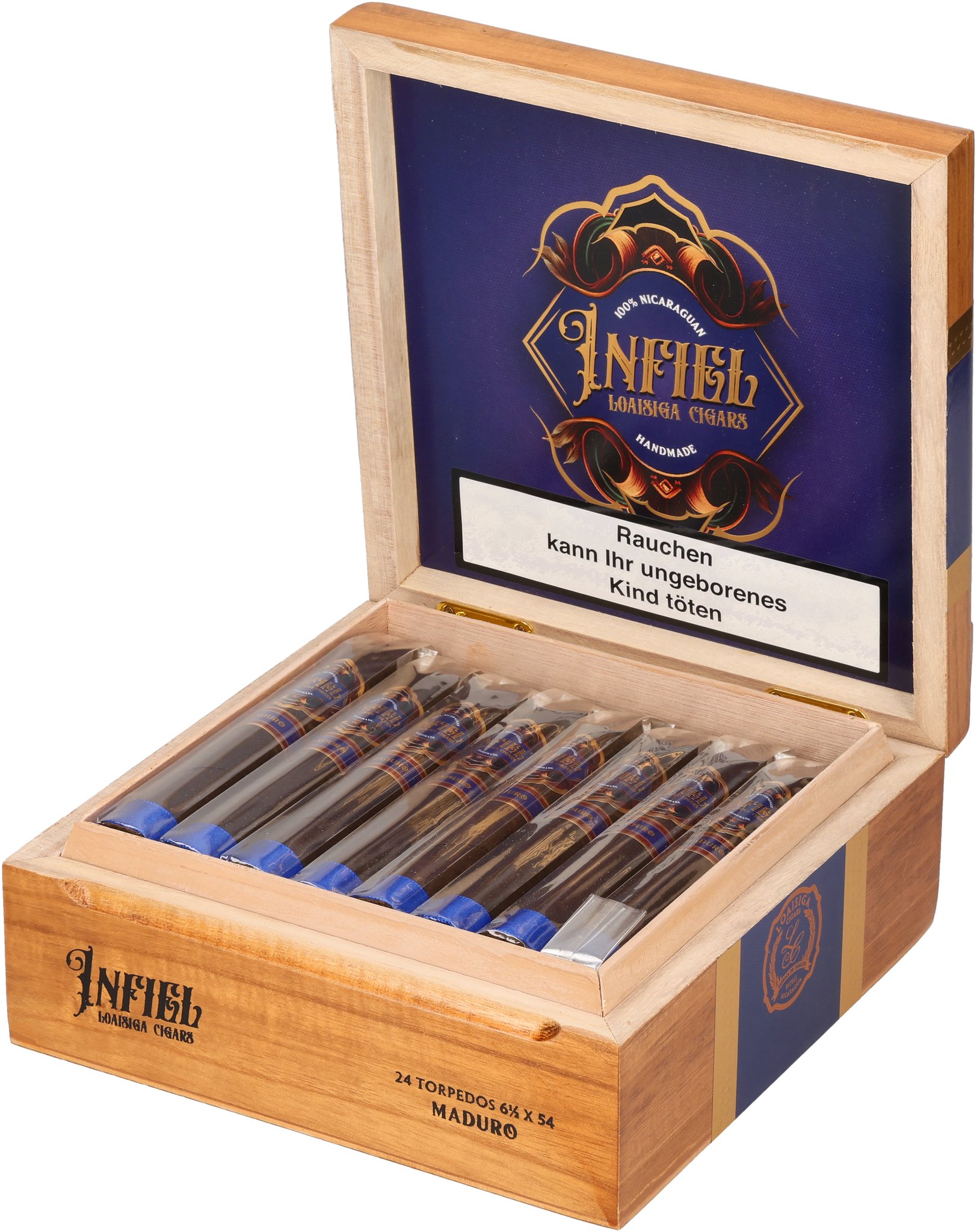 Loaisiga Infiel Maduro Torpedo box open
