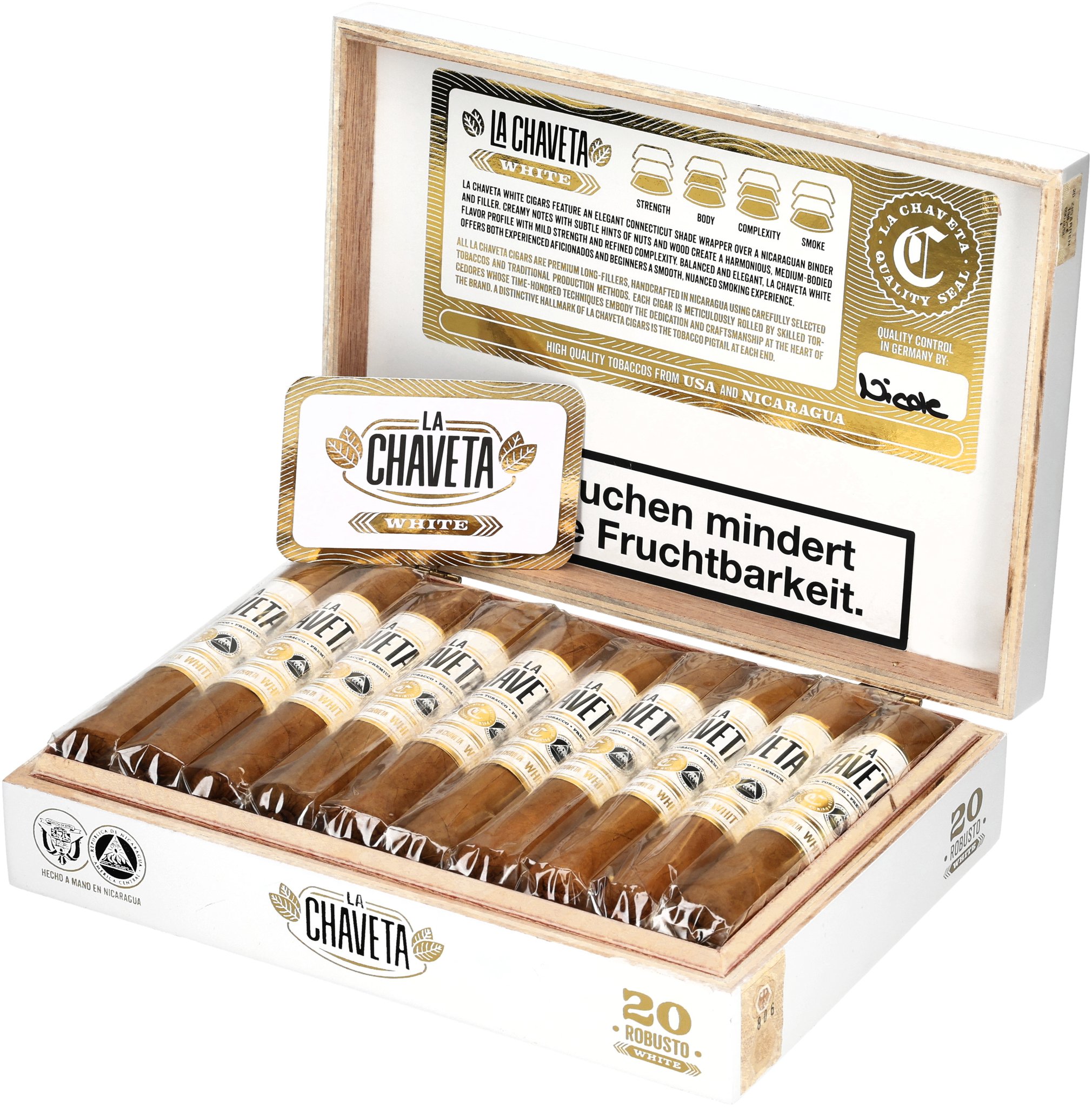 La Chaveta White Robusto_Kiste Offen