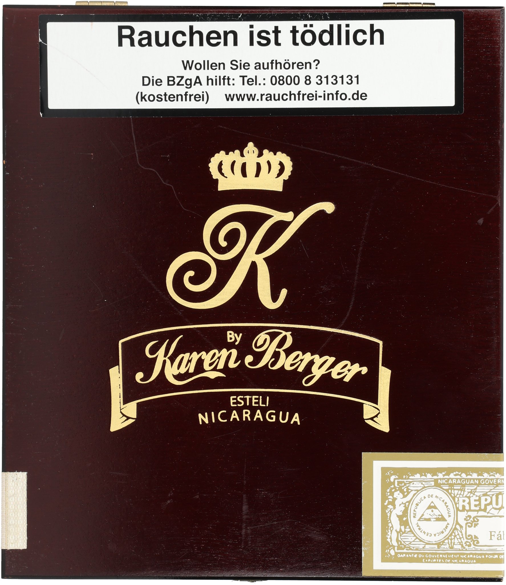 Berger Maduro Lancero box front