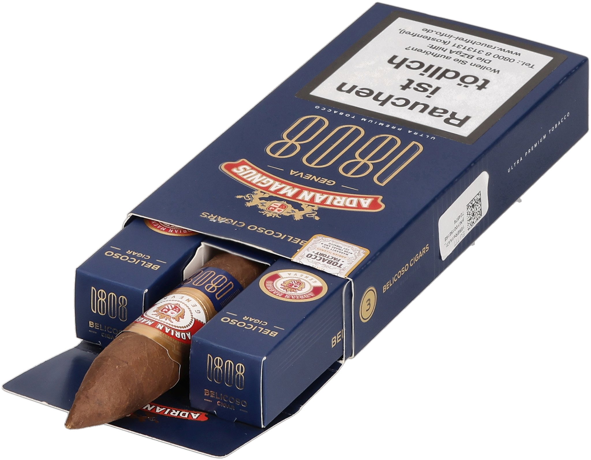 1808 Belicoso box open 2