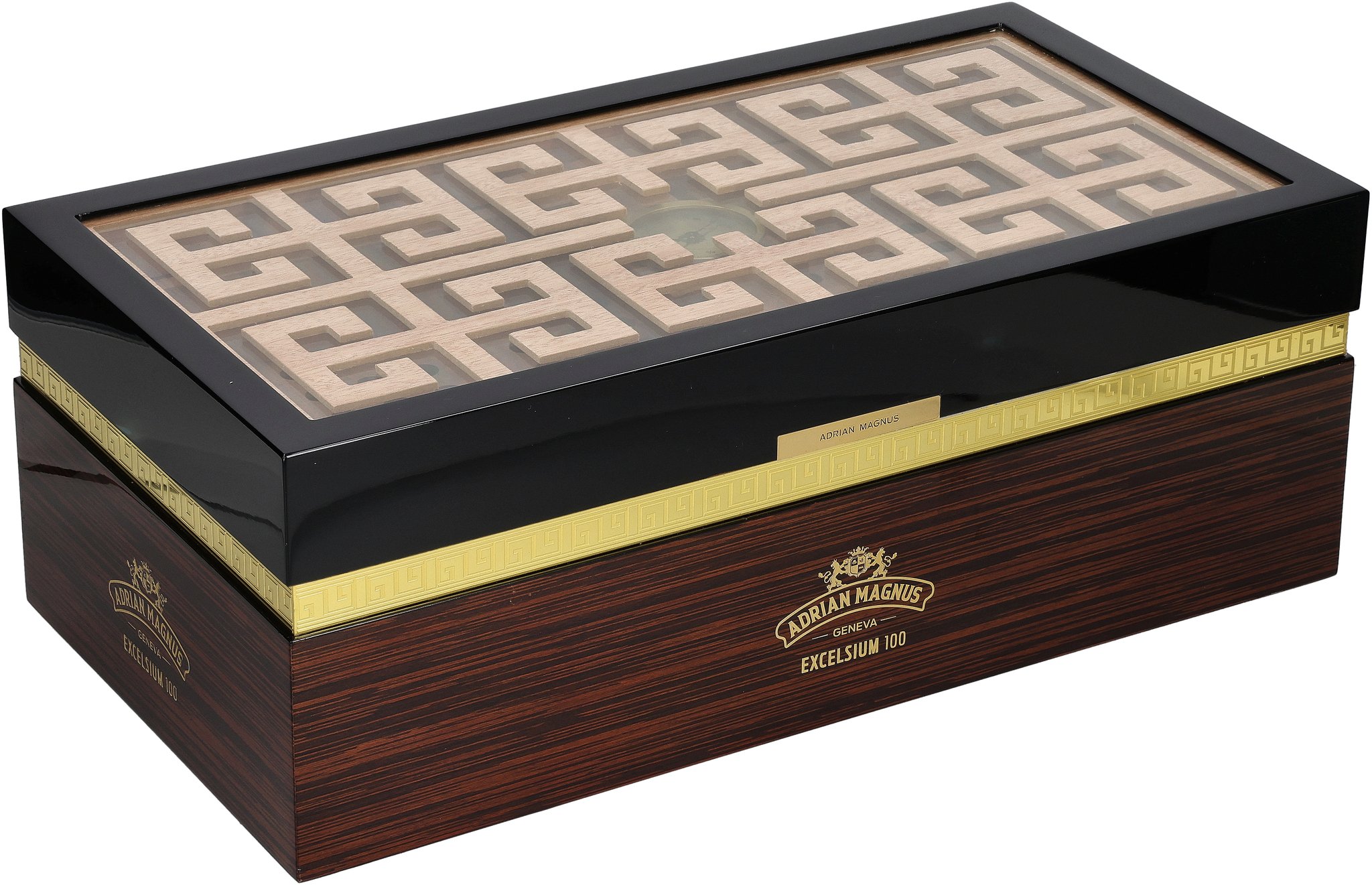 Adrian Magnus Humidor Excelsium Wood/Black (für ca. 100 Zigarren)_Humidor