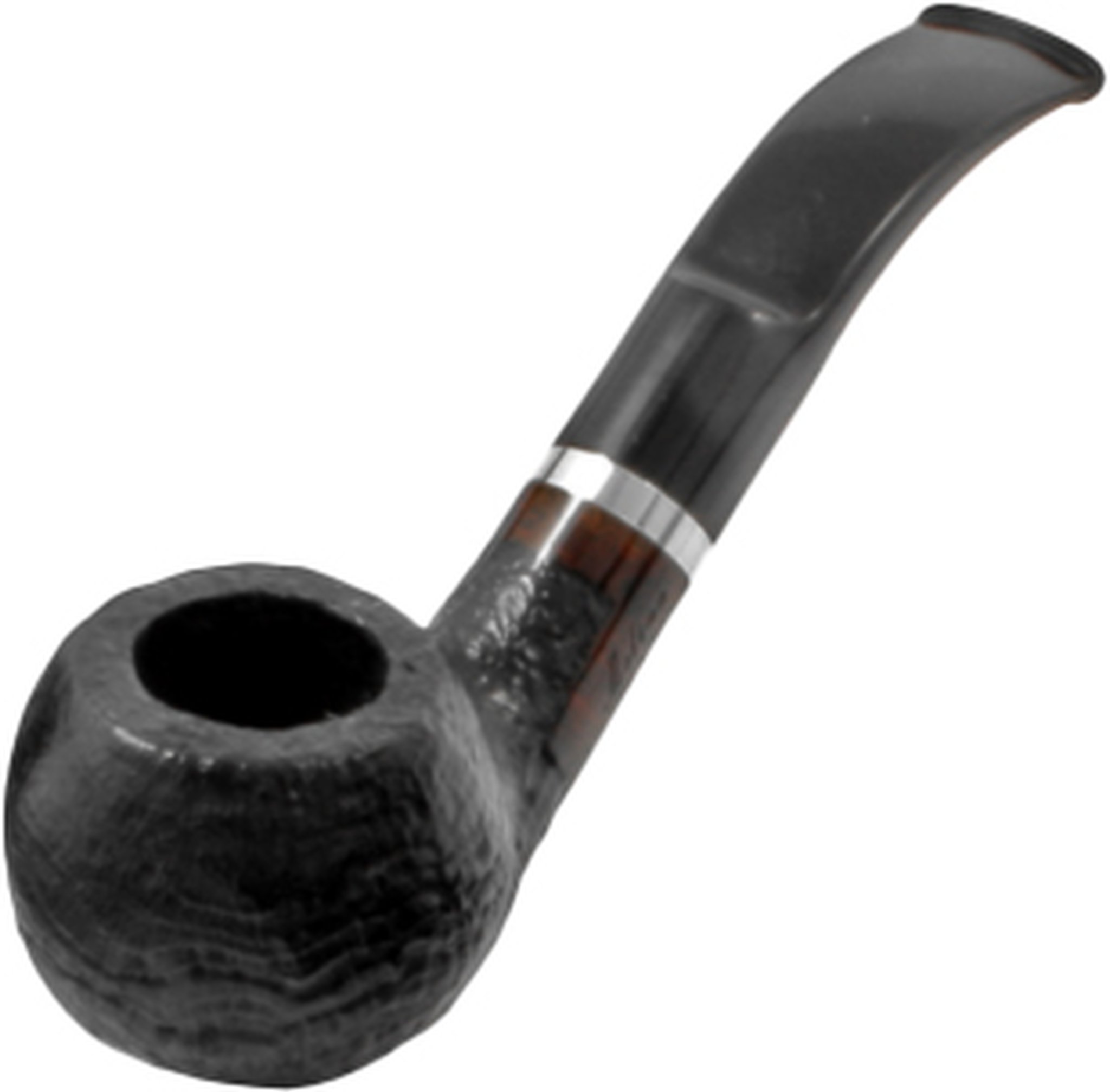 Molina Barasso Sandblast Black Apple Bent (B-Ware) gedreht Kopf vorn
