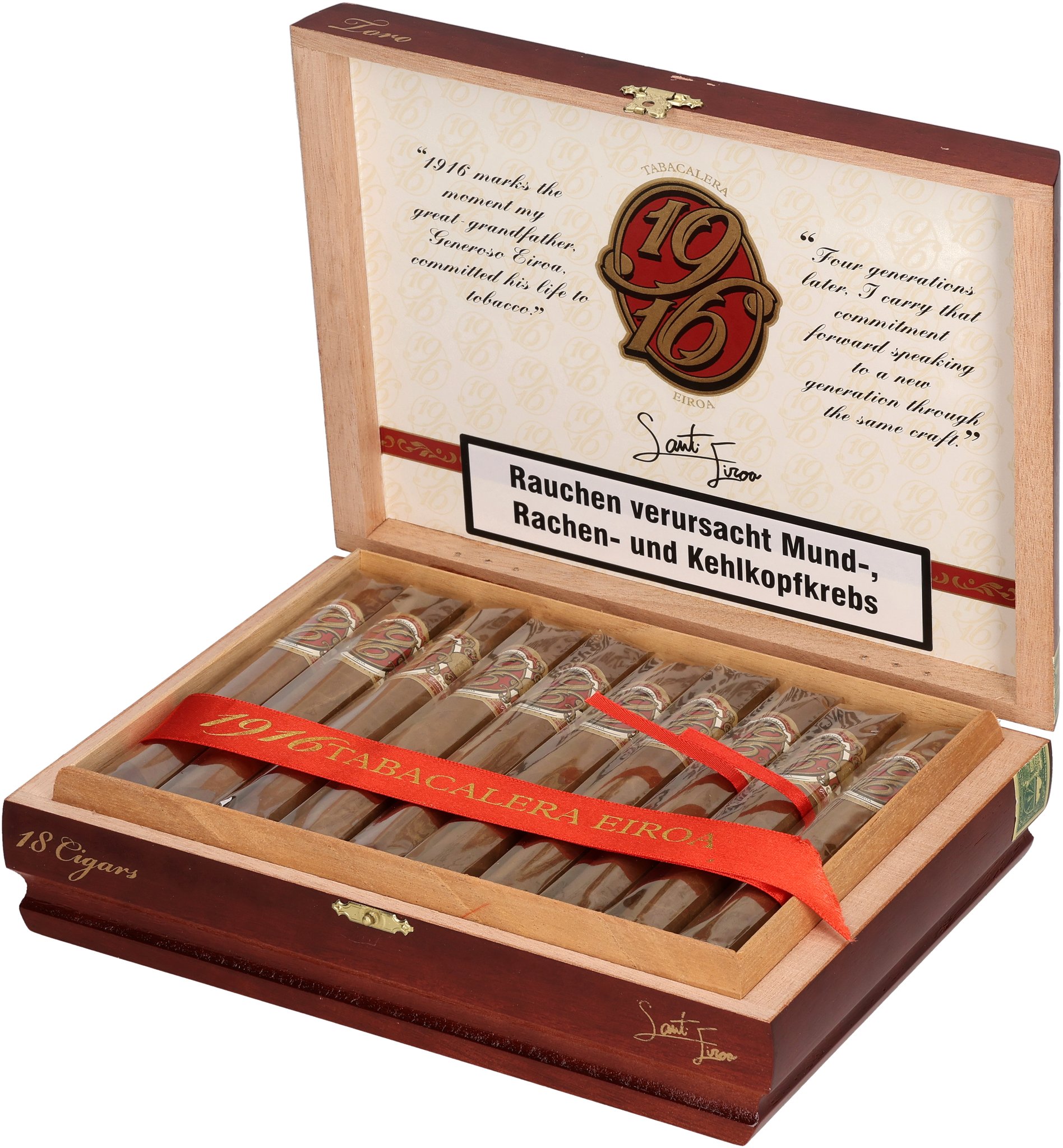 1916 Tabacalera Eiroa Toro box open
