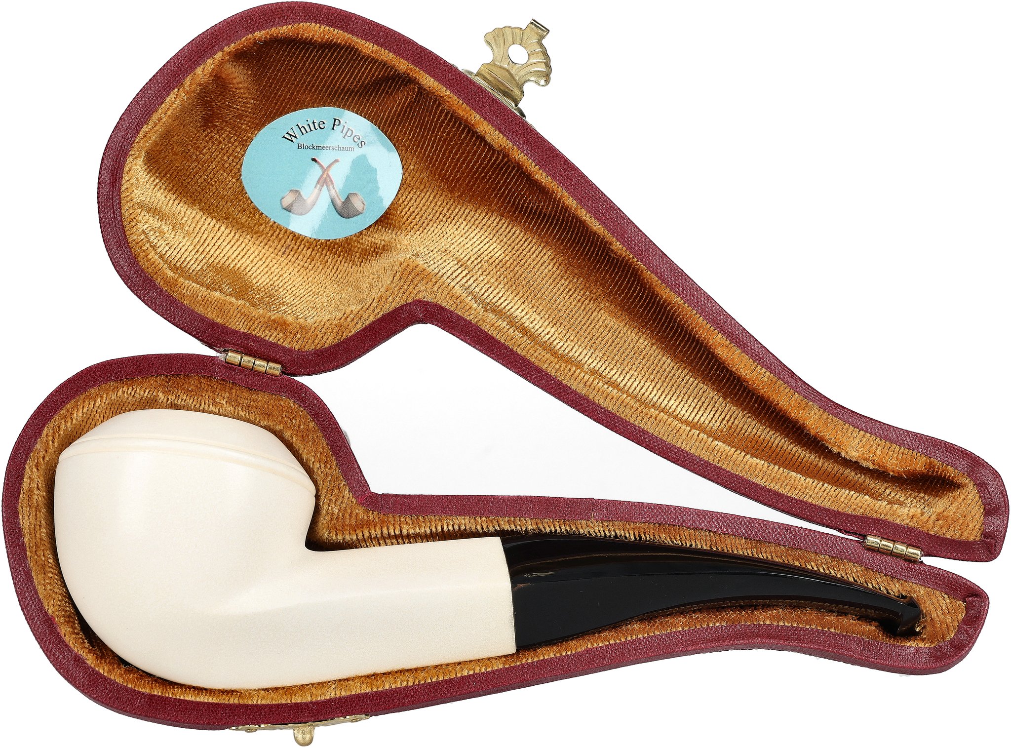 White Pipes Meerschaum Bent Bulldog_07