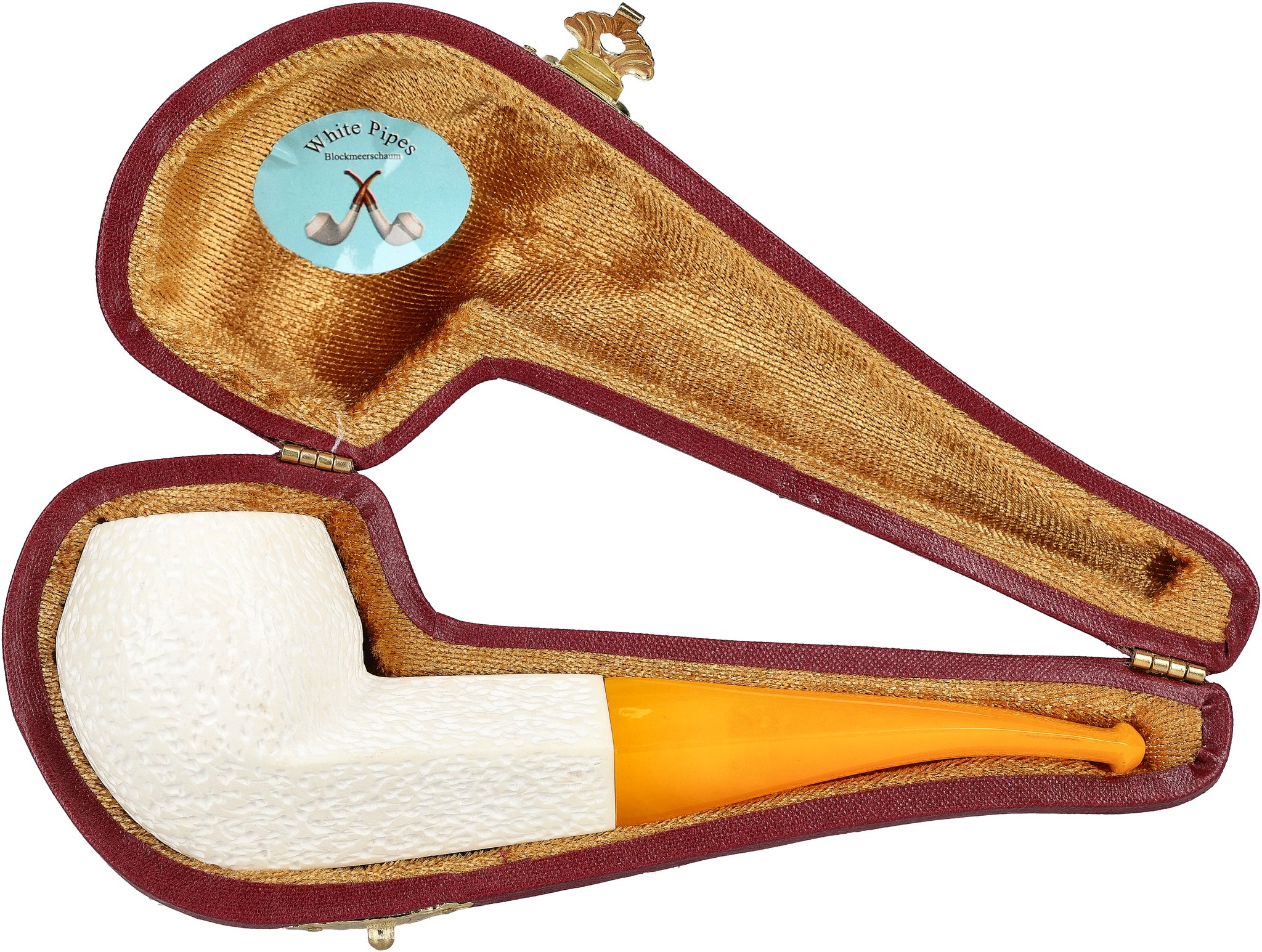 White Pipes Meerschaum Bent Bulldog_07
