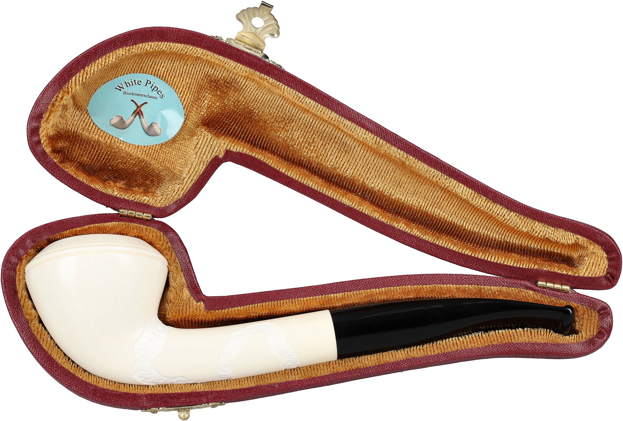 White Pipes Meerschaum Bent Rhodesian_07