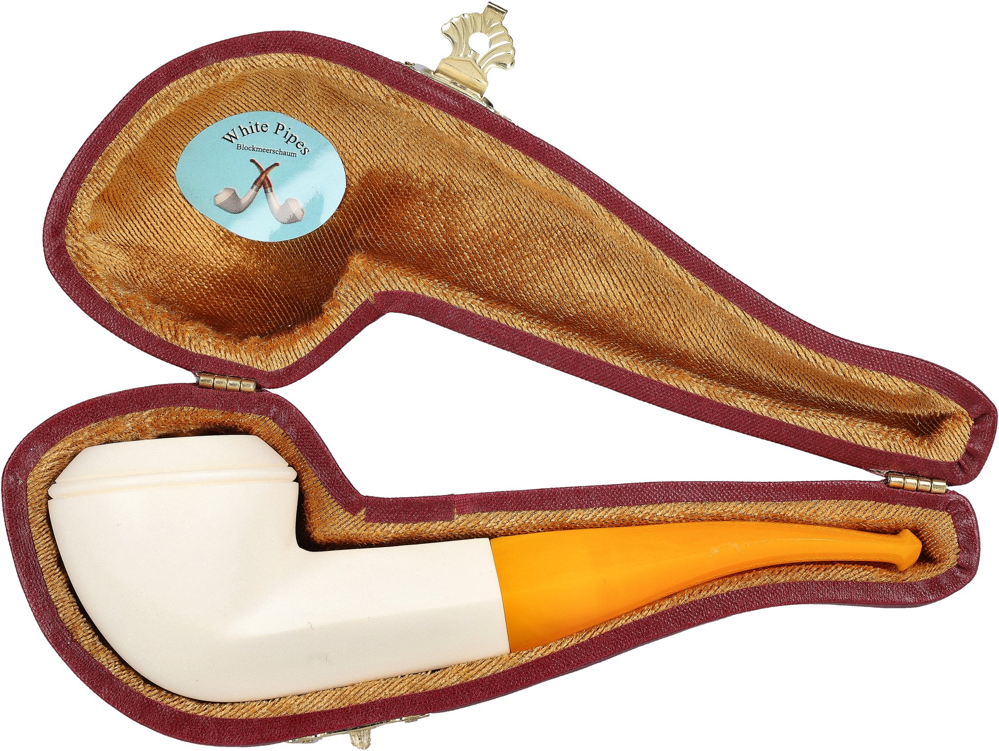 White Pipes Meerschaum Bent Rhodesian_07