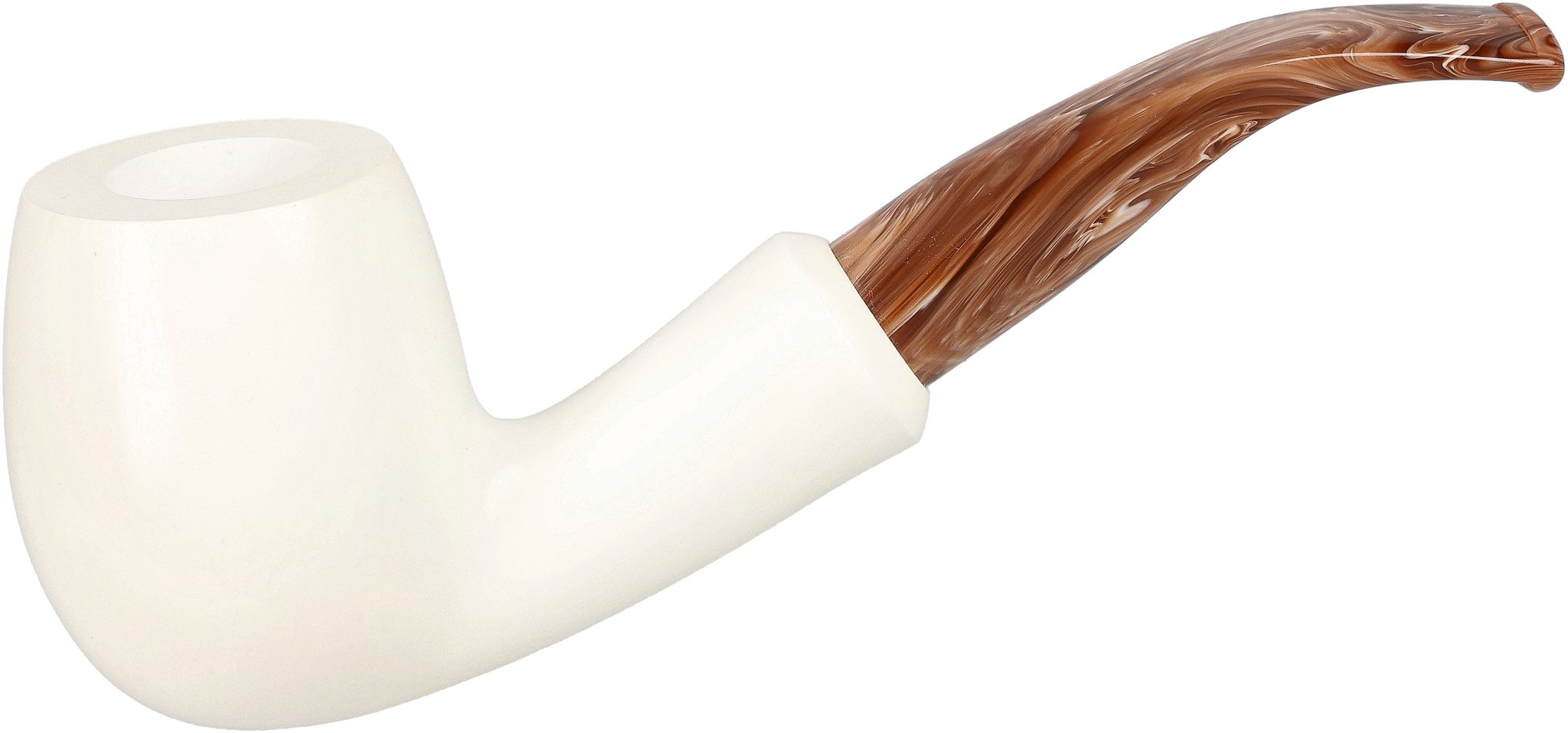 White Pipes Meerschaum Bent Groß_01