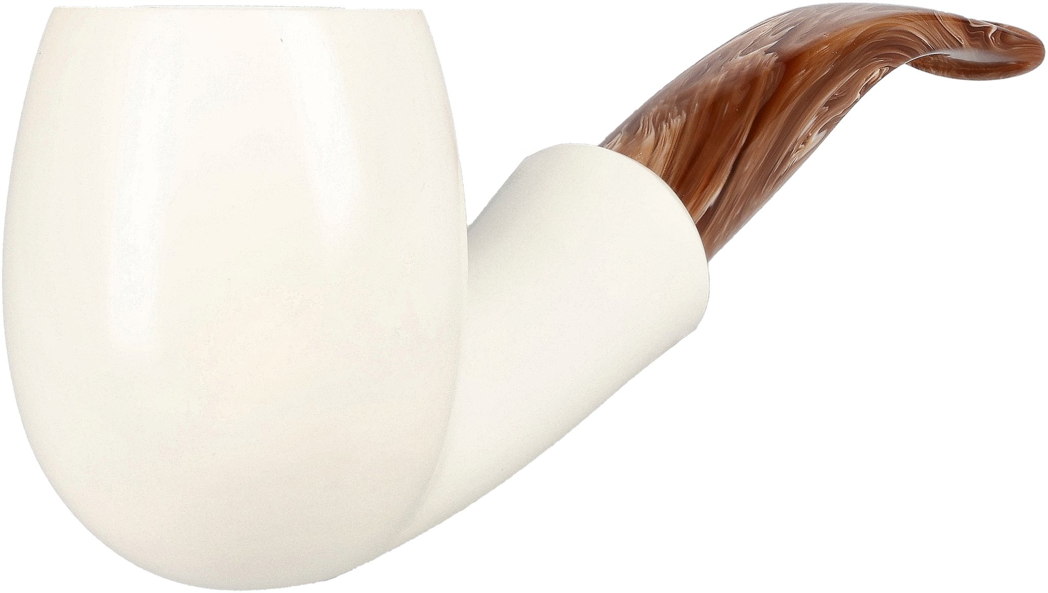 White Pipes Meerschaum Bent Groß_03