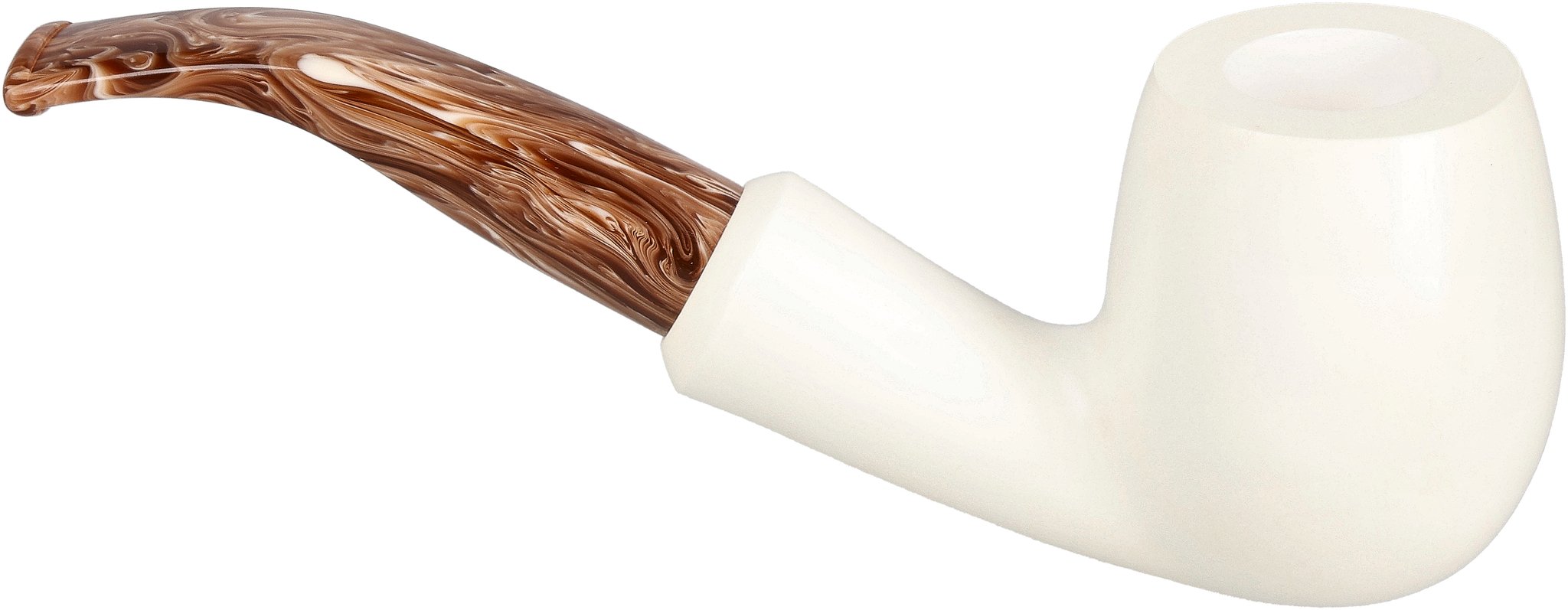 White Pipes Meerschaum Bent Groß_05