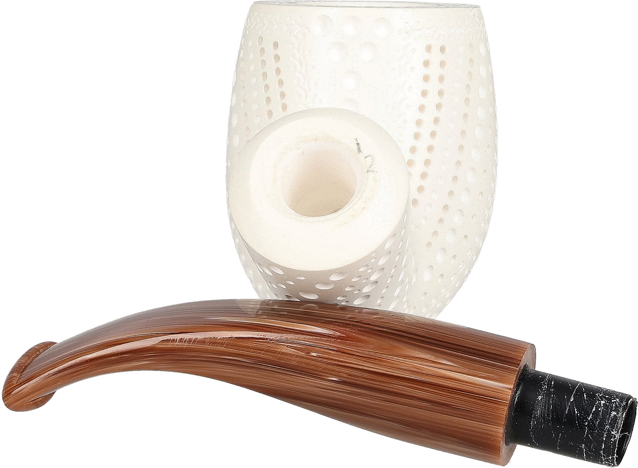 White Pipes Meerschaum Billiard Groß_06