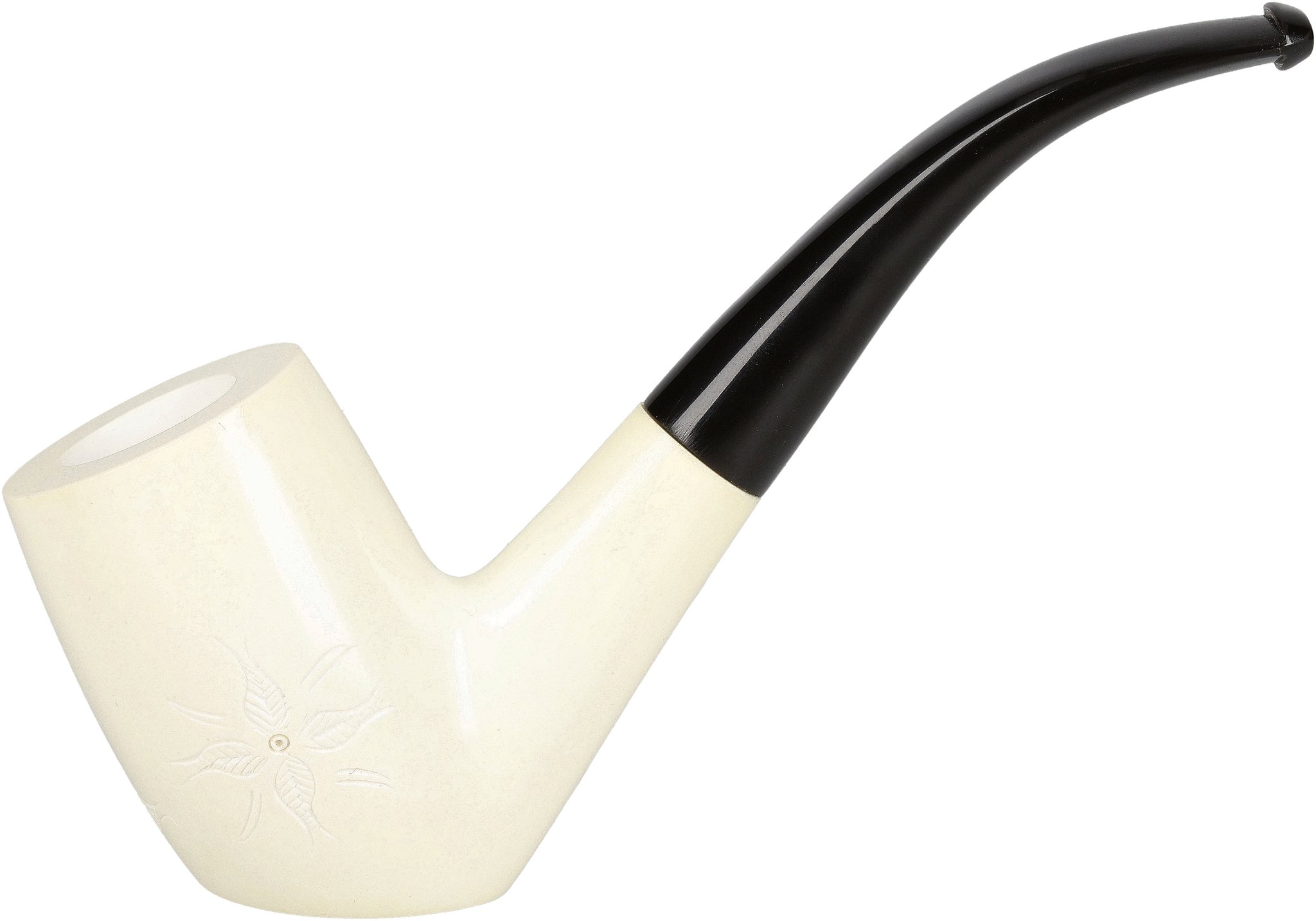 White Pipes Meerschaum Bent Groß_01