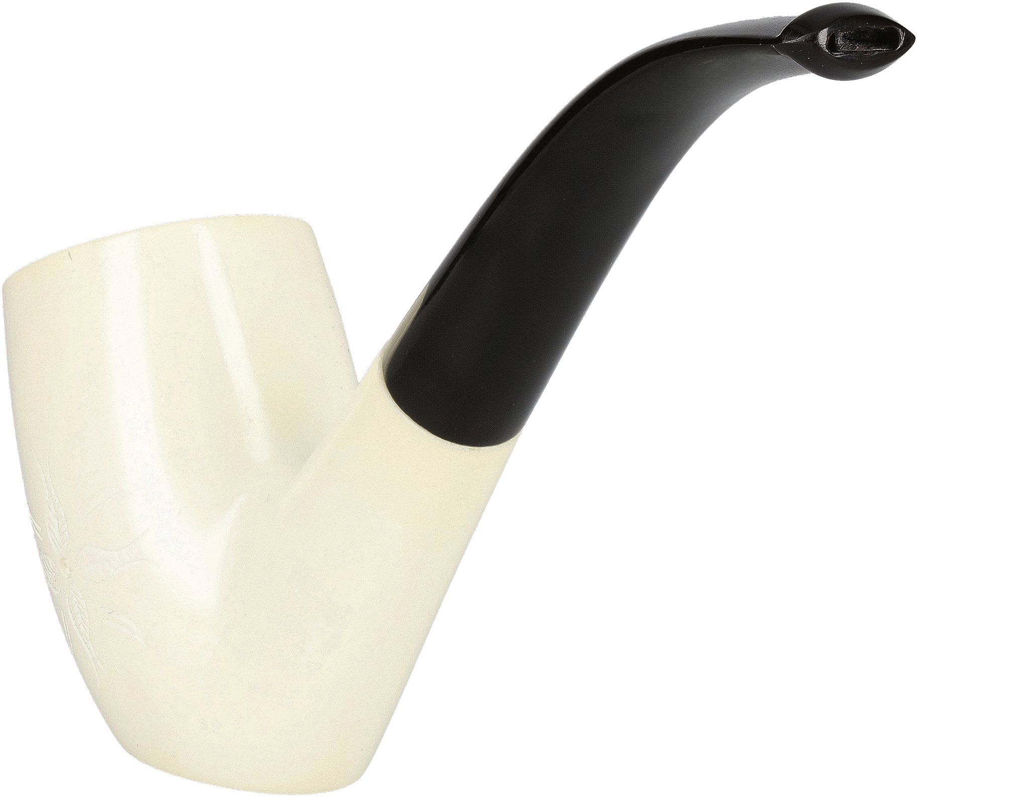 White Pipes Meerschaum Bent Groß_02