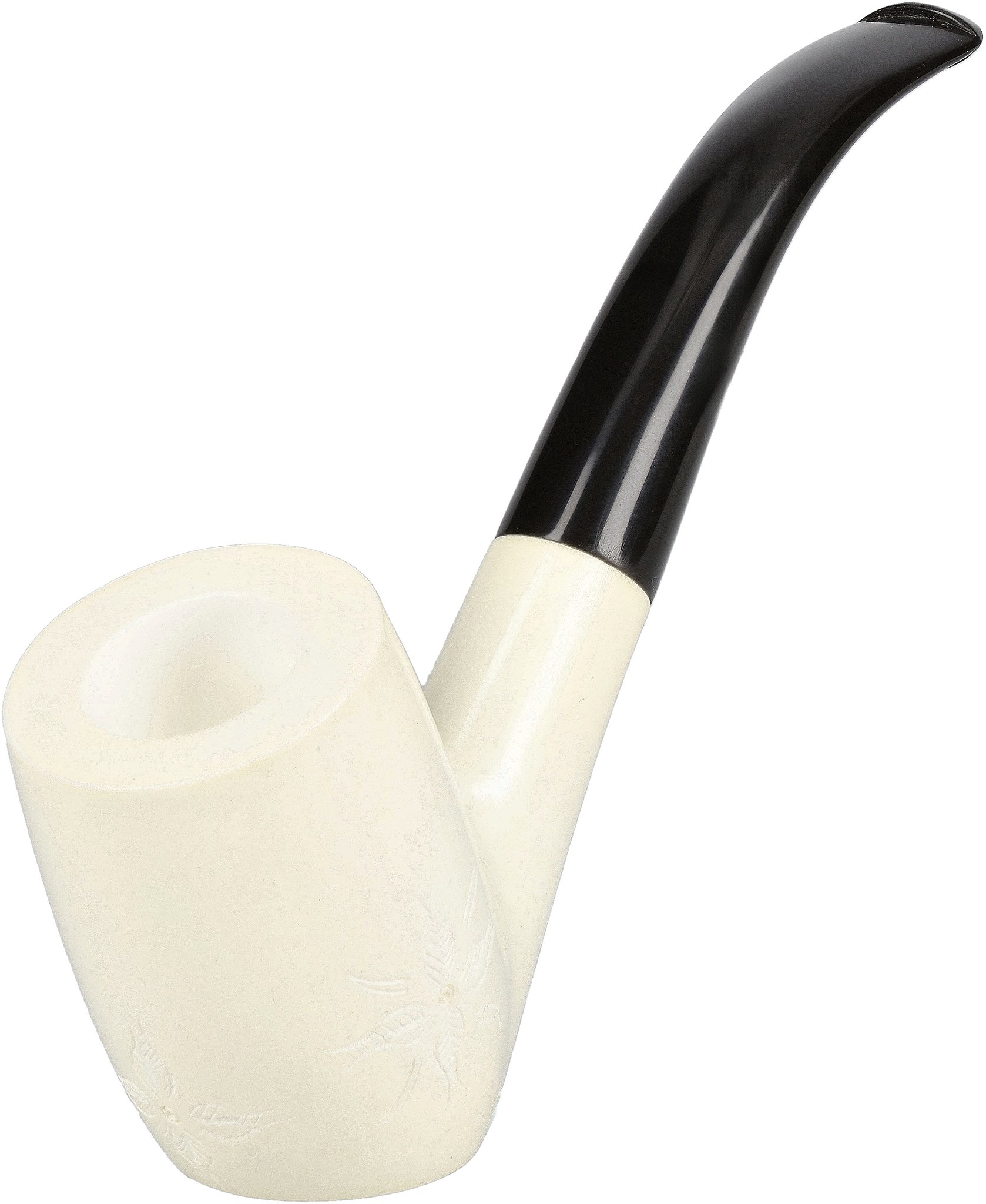 White Pipes Meerschaum Bent Groß_03