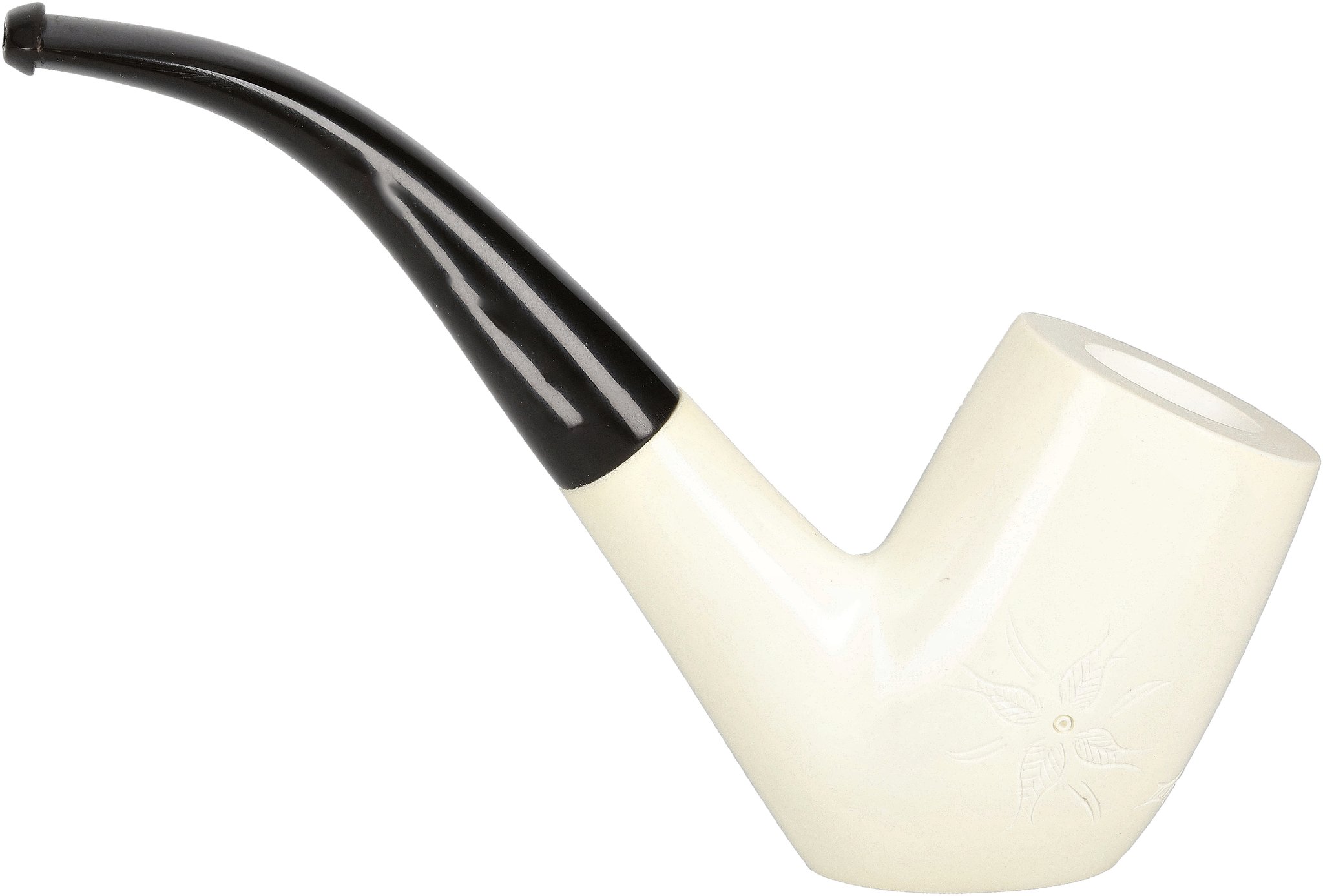White Pipes Meerschaum Bent Groß_05
