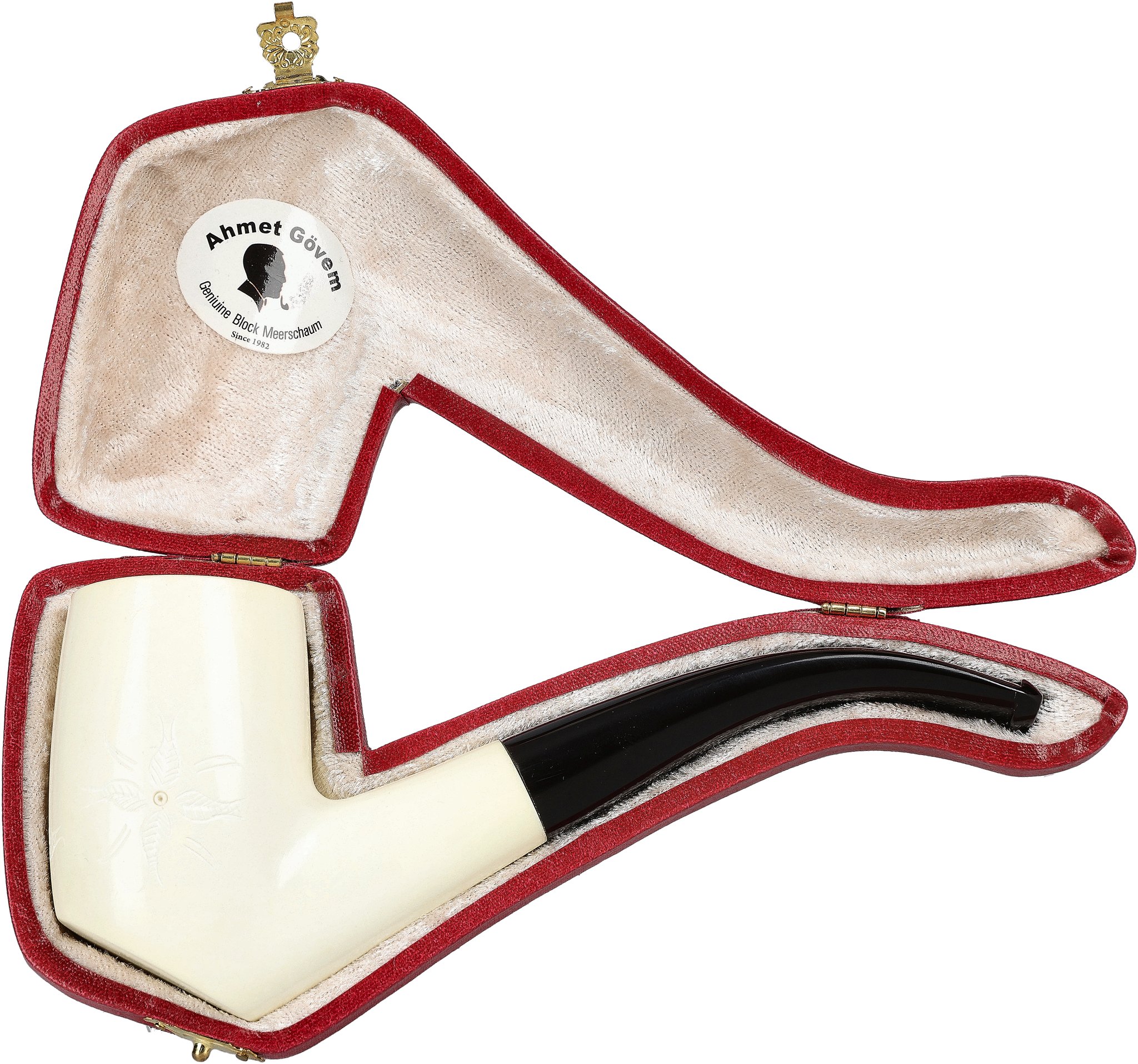 White Pipes Meerschaum Bent Groß_07
