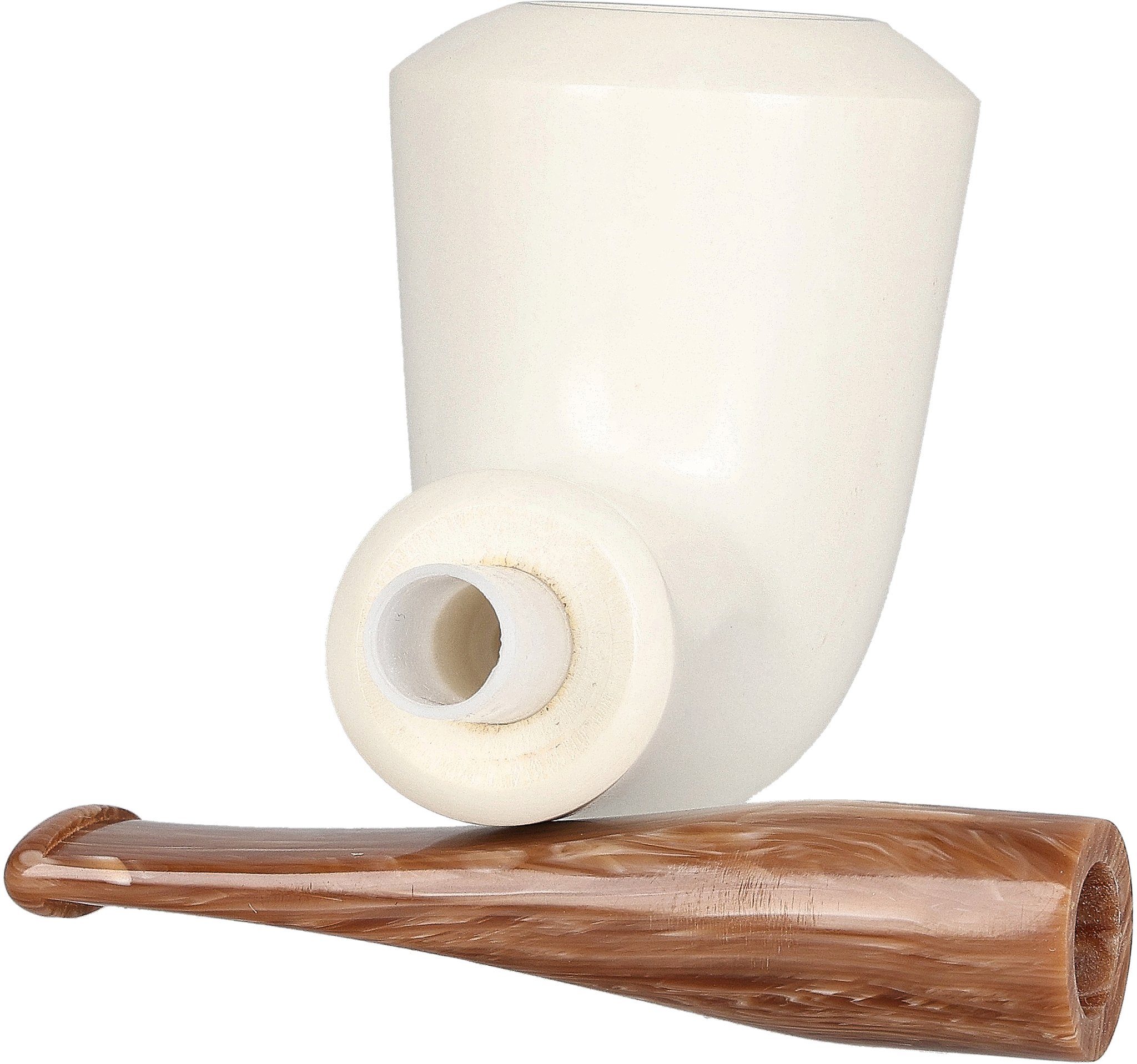 White Pipes Meerschaum Calabash Groß_06