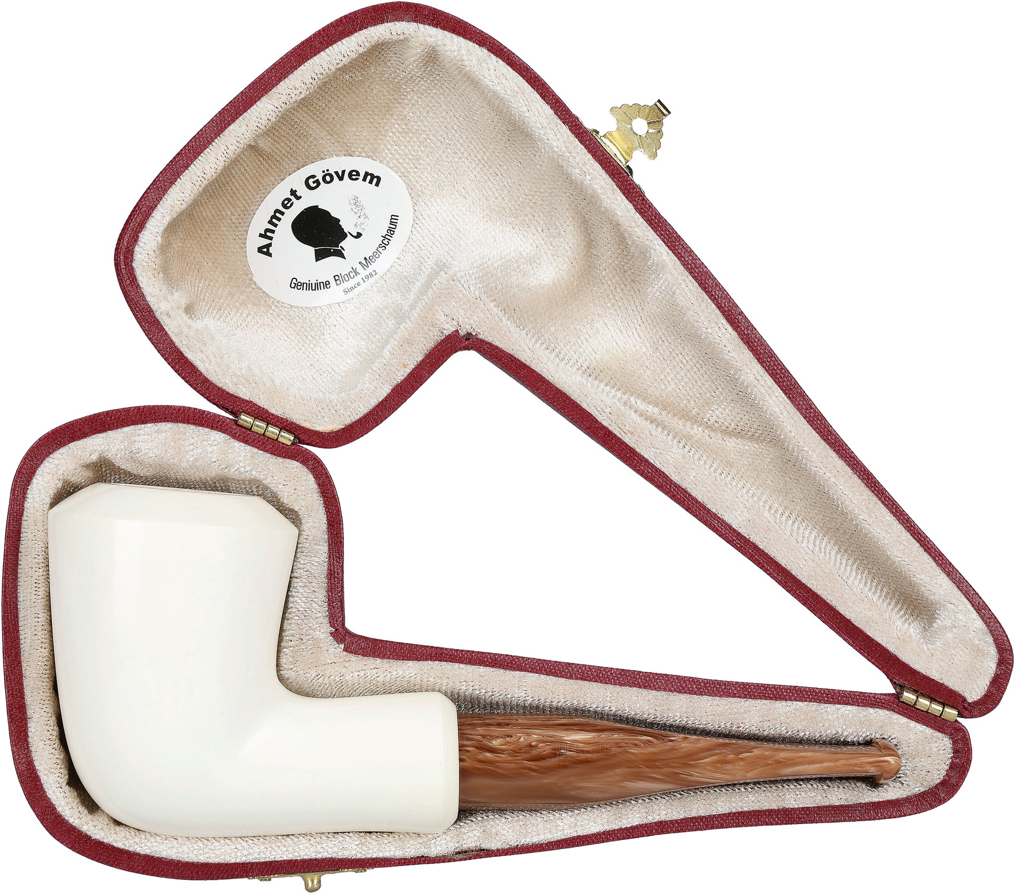 White Pipes Meerschaum Calabash Groß_07