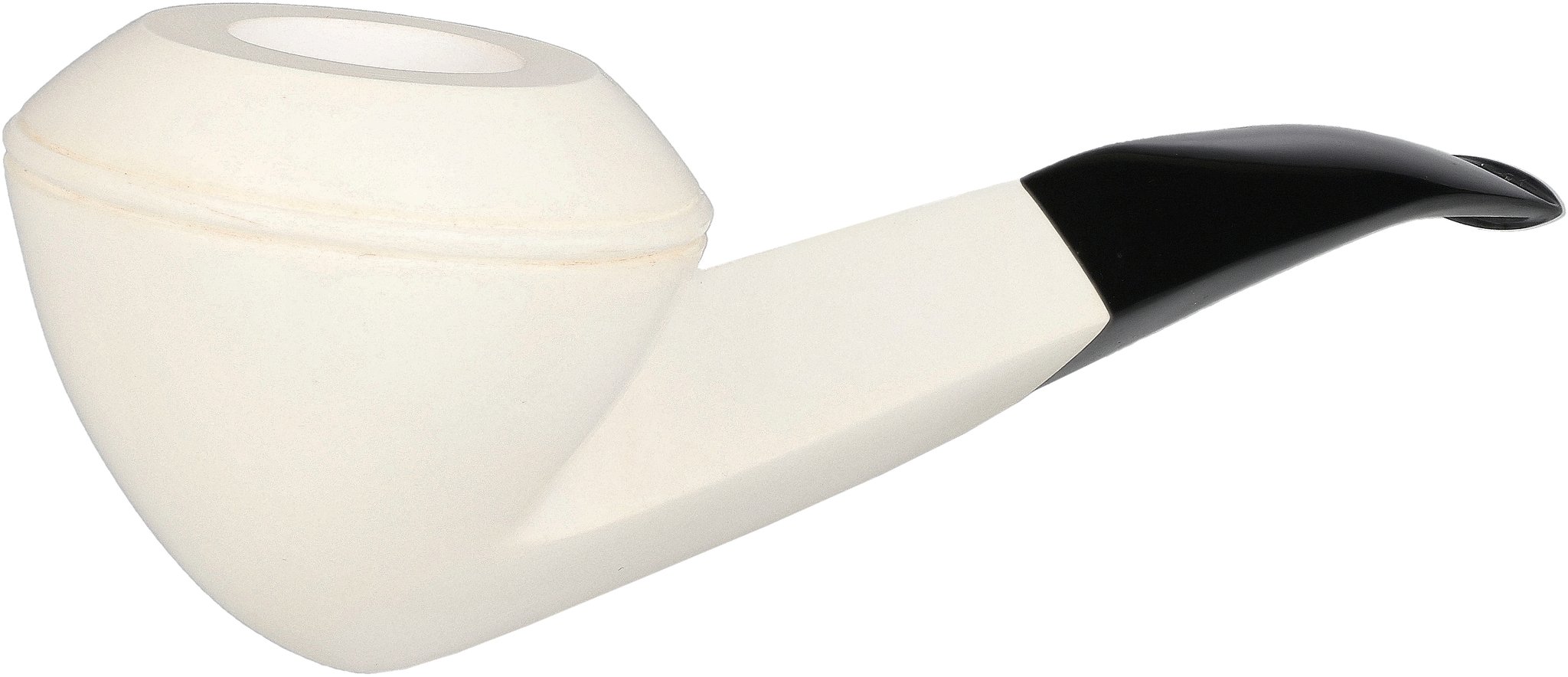 White Pipes Meerschaum Bent Rhodesian Groß_03