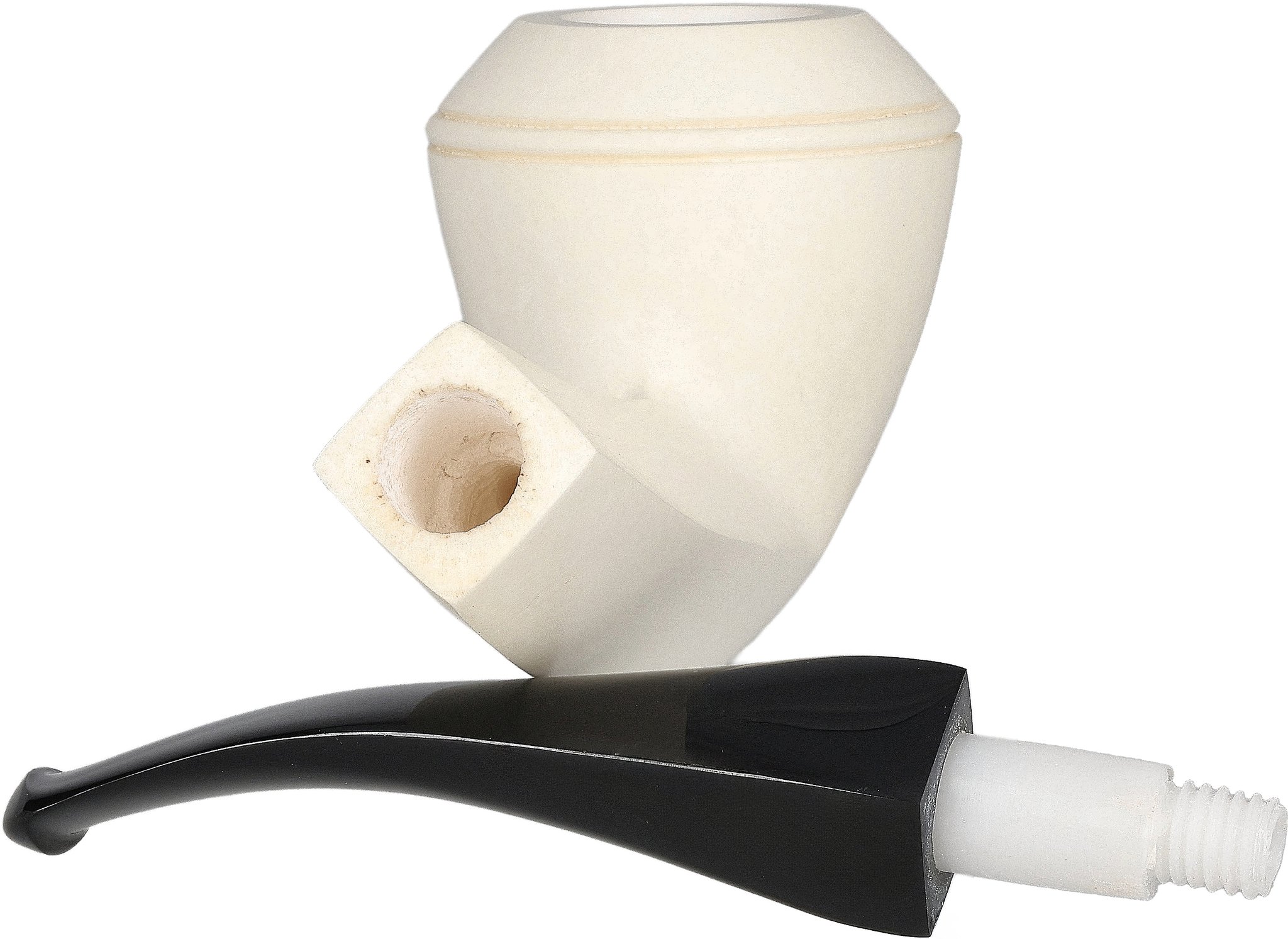 White Pipes Meerschaum Bulldog Groß_06