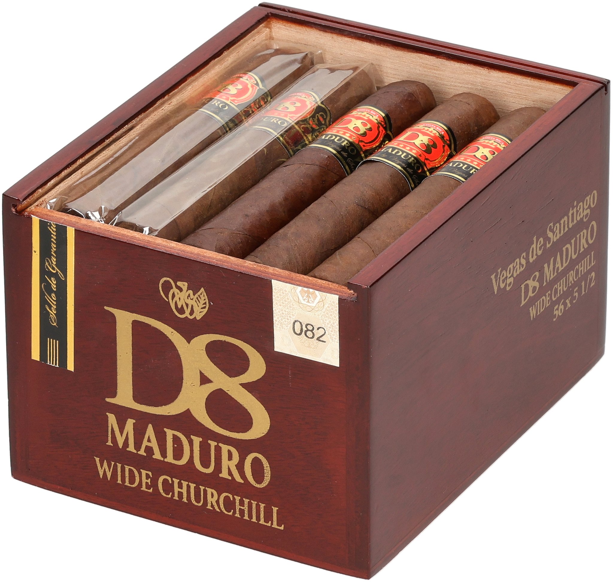 D8 Maduro Wide Churchill box open