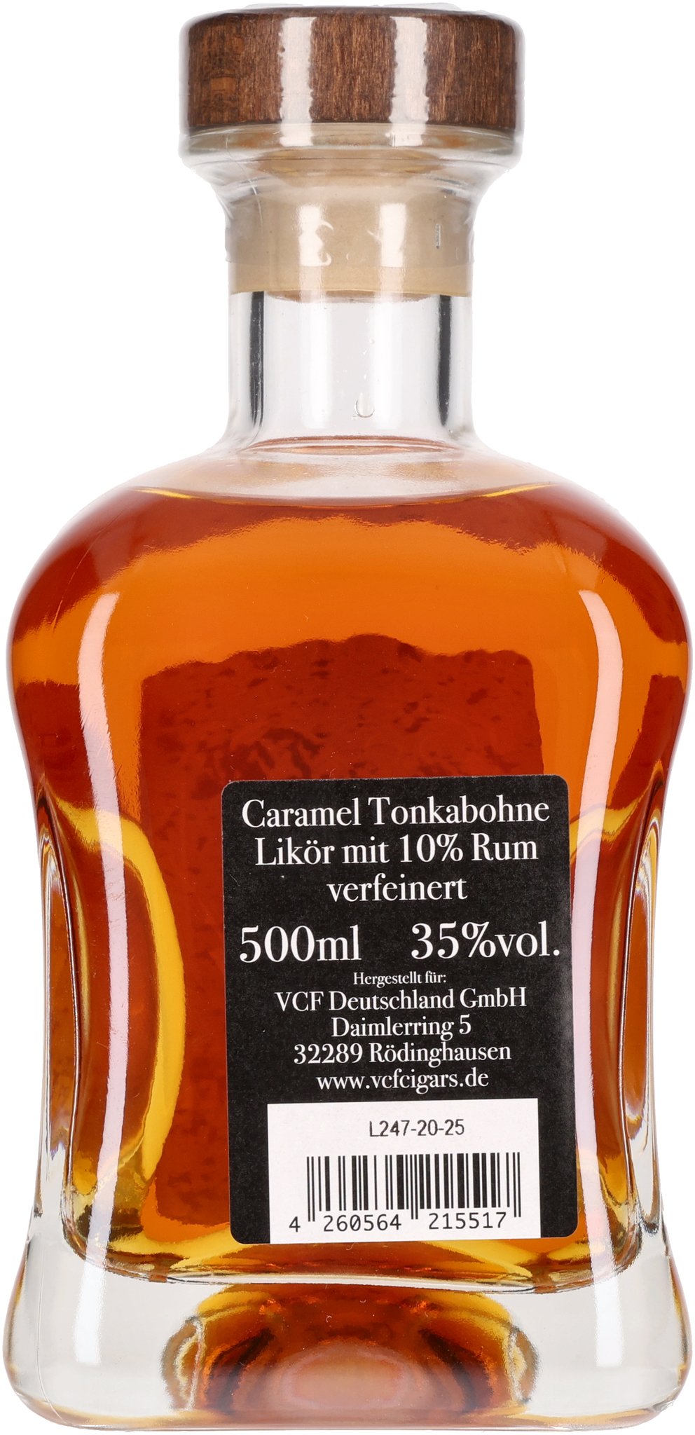 CigarRon Tonka Caramel bottle back