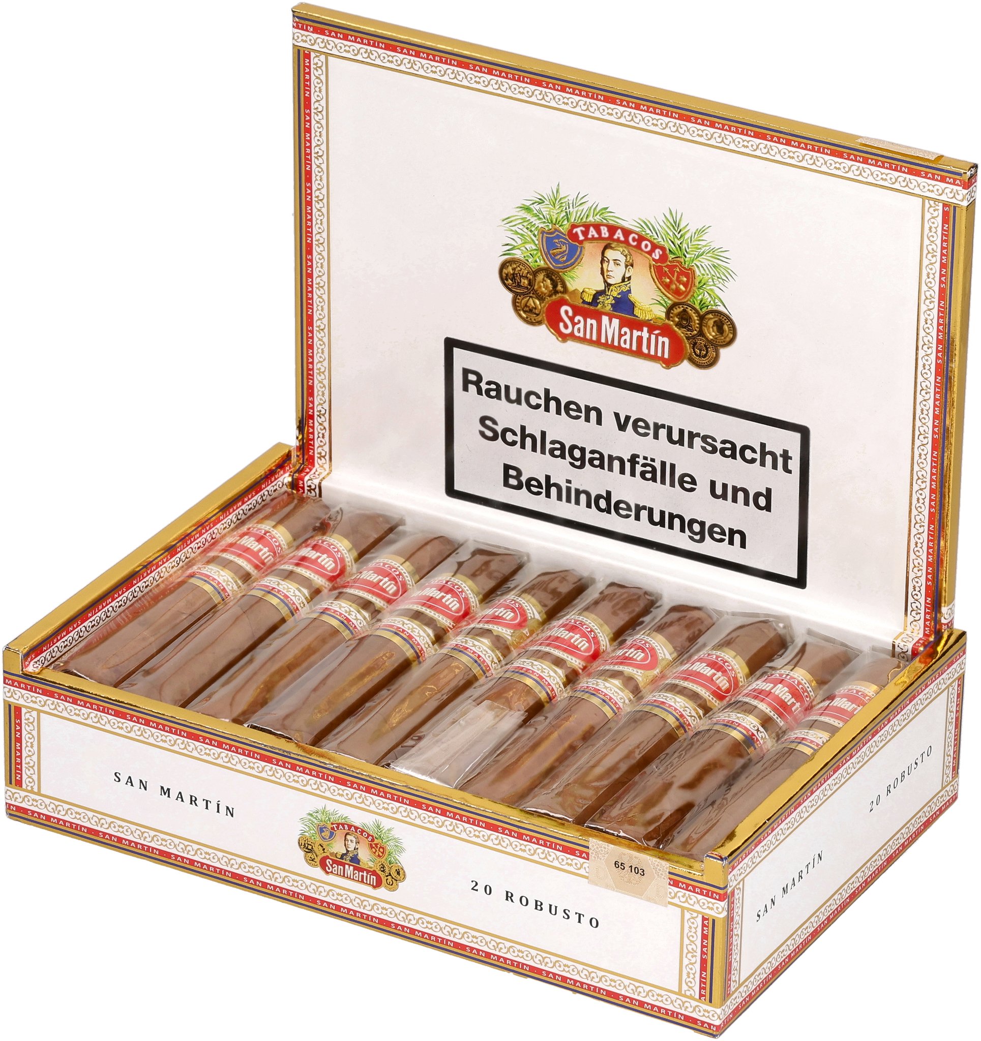 San Martin Robusto box open