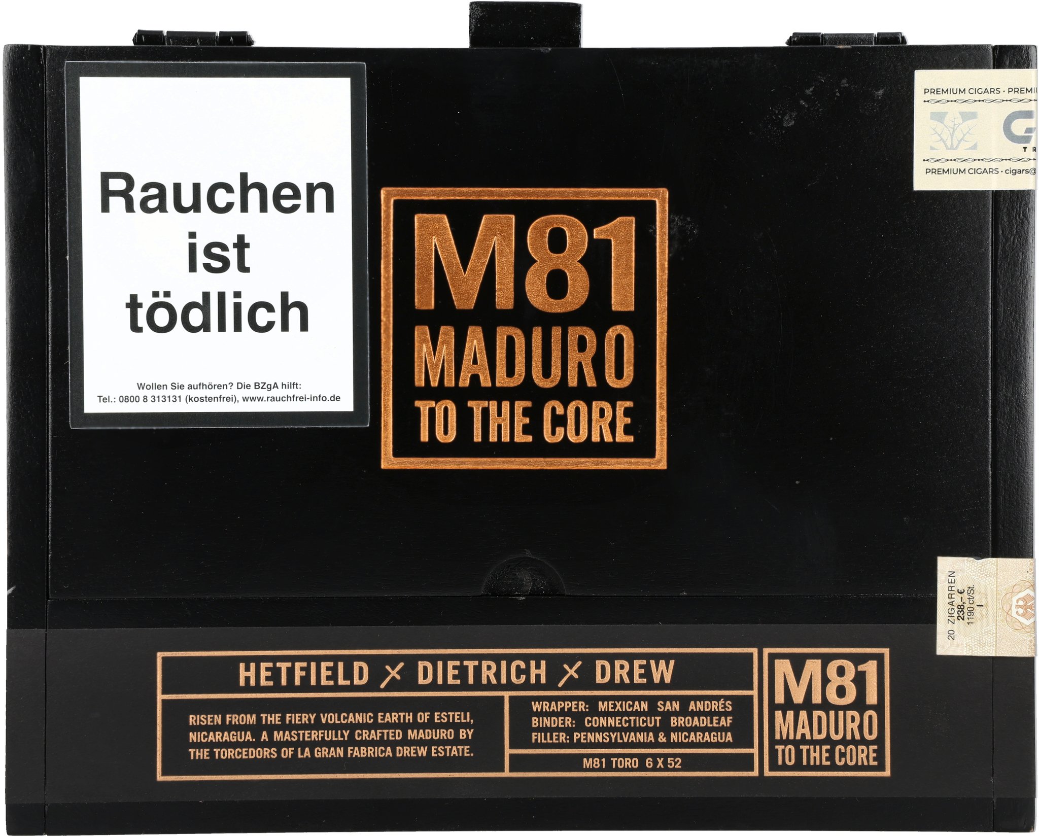 M81 Maduro Toro box front